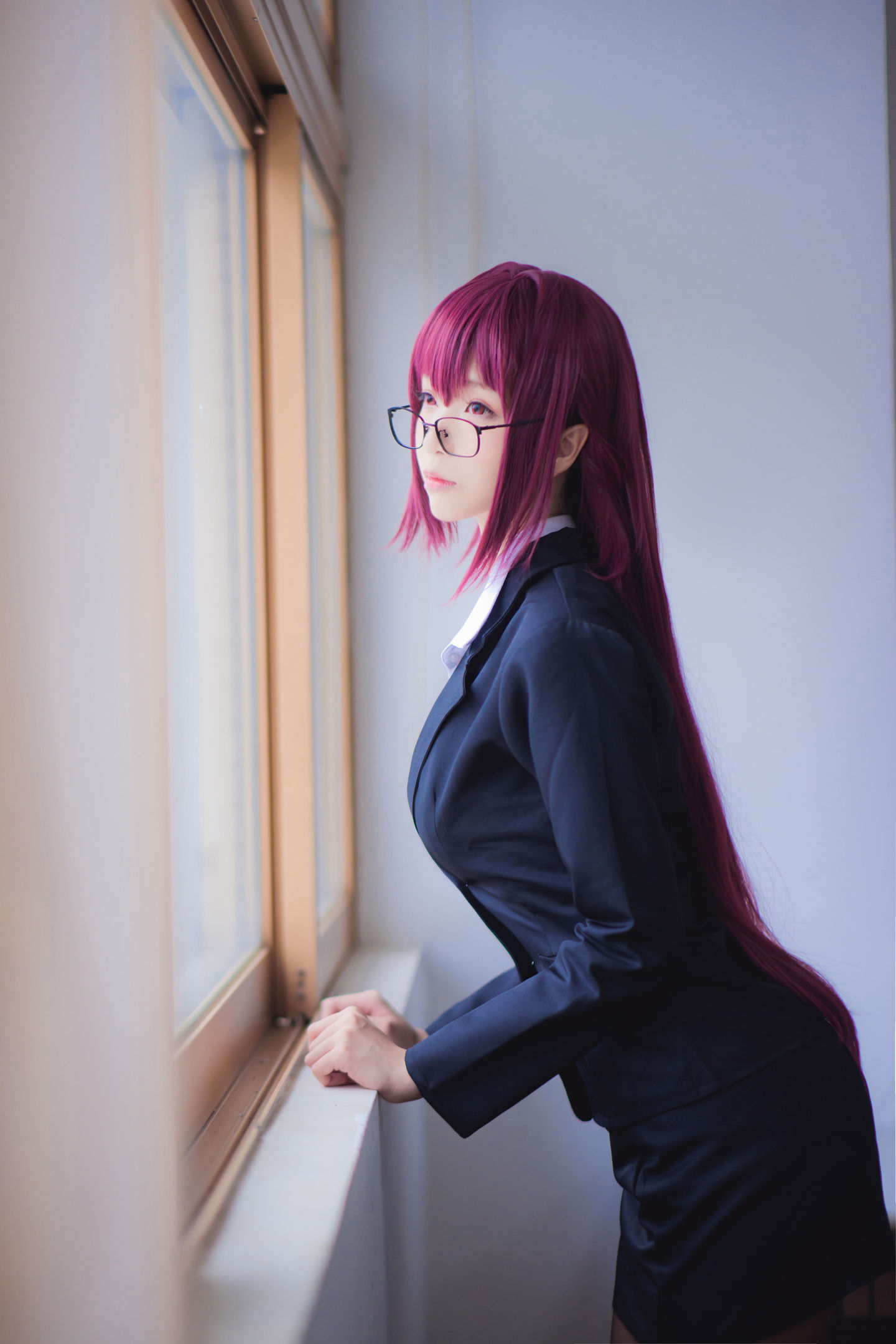 长腿Coser青青子Js – 斯卡哈 教师 [9P]-66COS