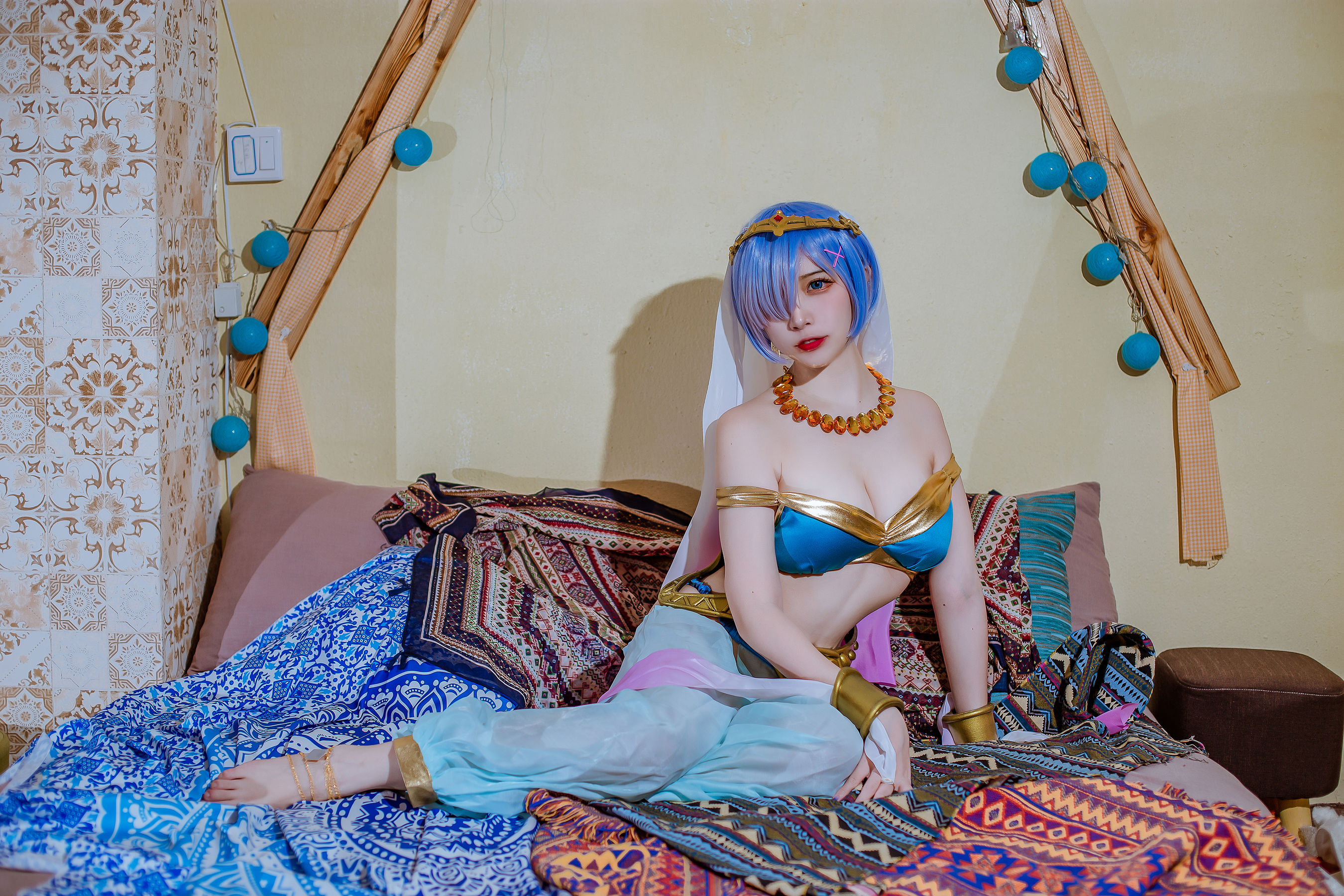 人气Coser二佐Nisa – 蕾姆舞娘 [9P]-66COS