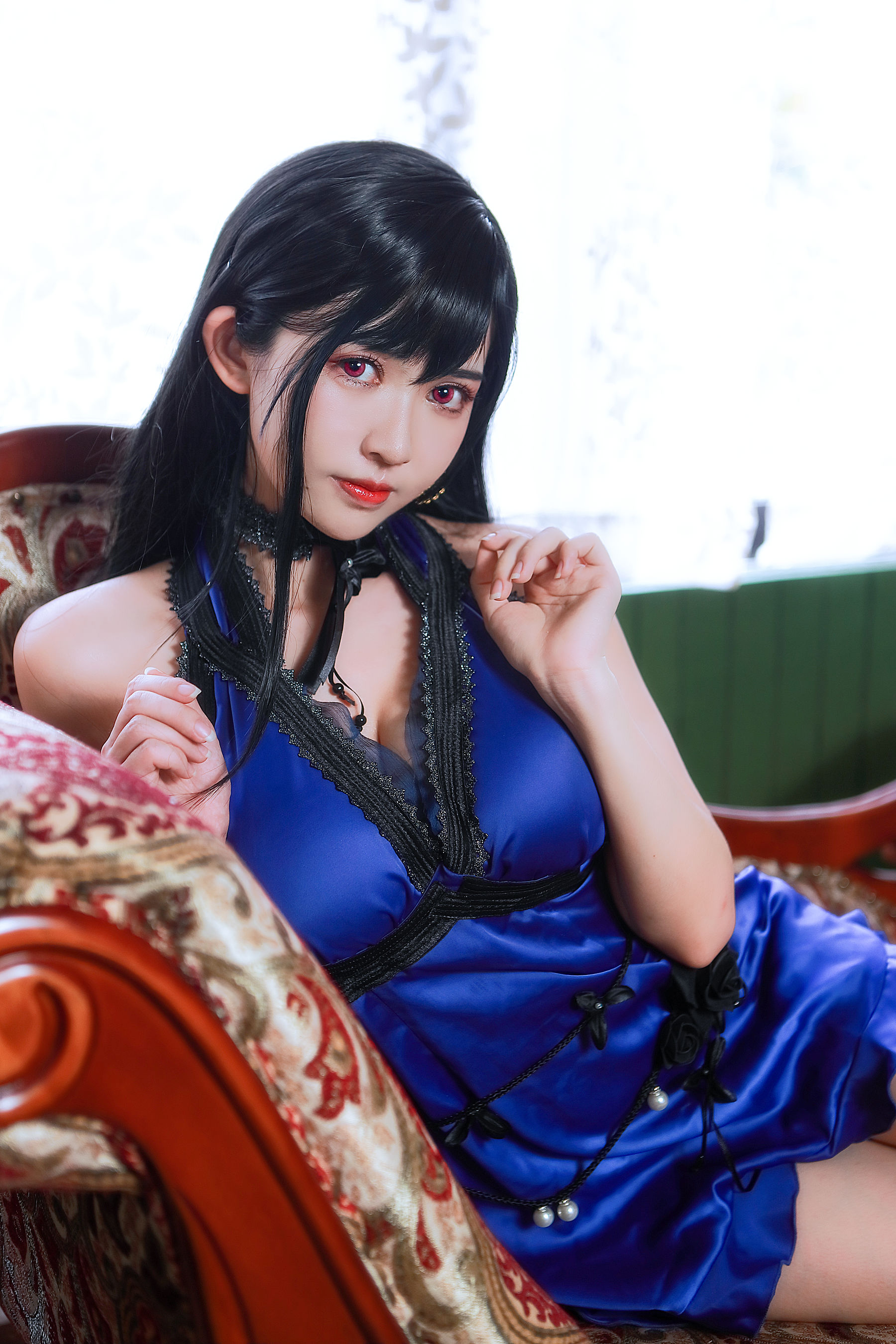 超人气Coser鳗鱼霏儿 – 蒂法礼服 [21P]-66COS