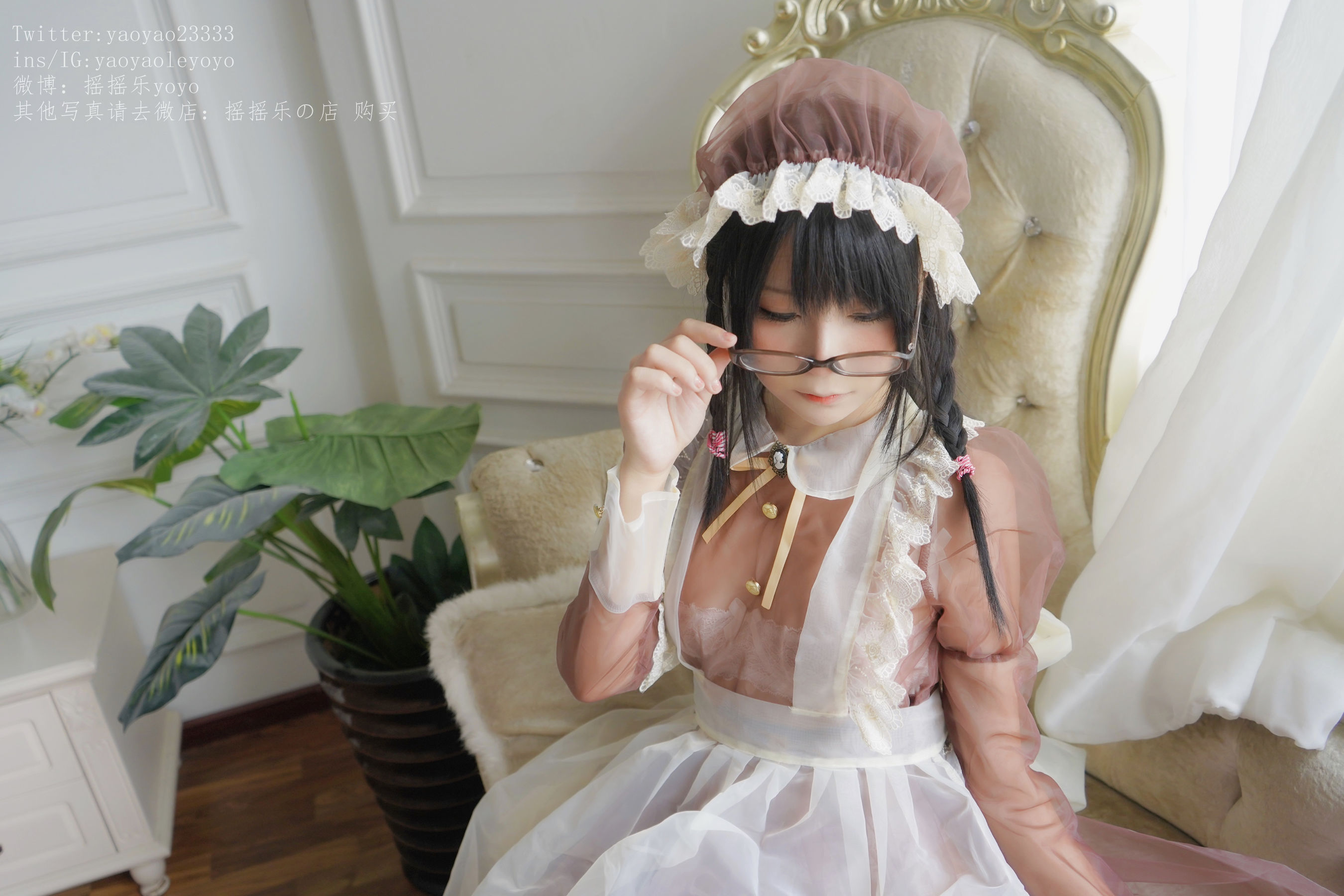 [萝莉COS] 摇摇乐yoyo – 咖啡色女仆 [134P]-66COS