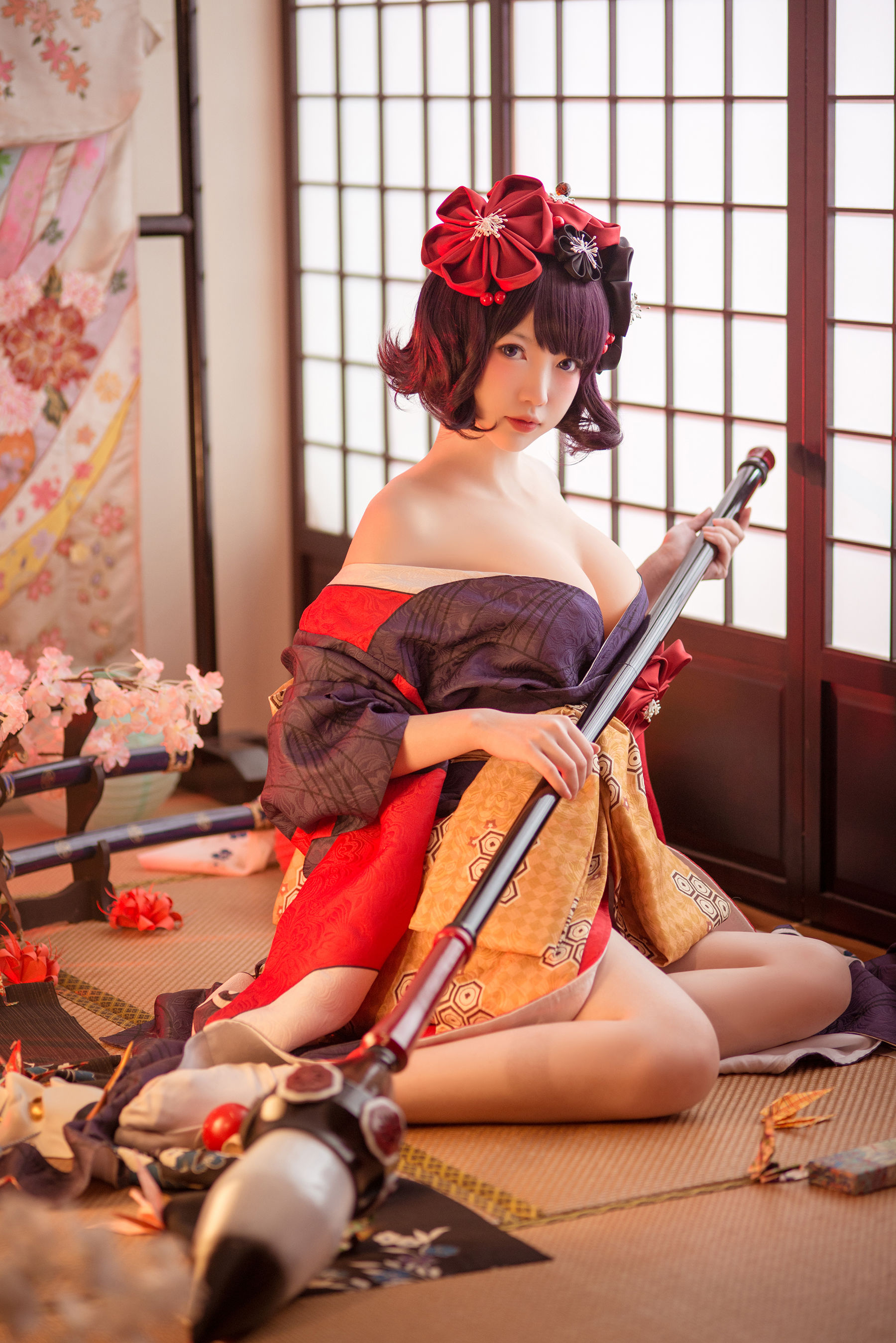 大胸萌妹妖少you1 – 葛饰北斋 [9P]-66COS