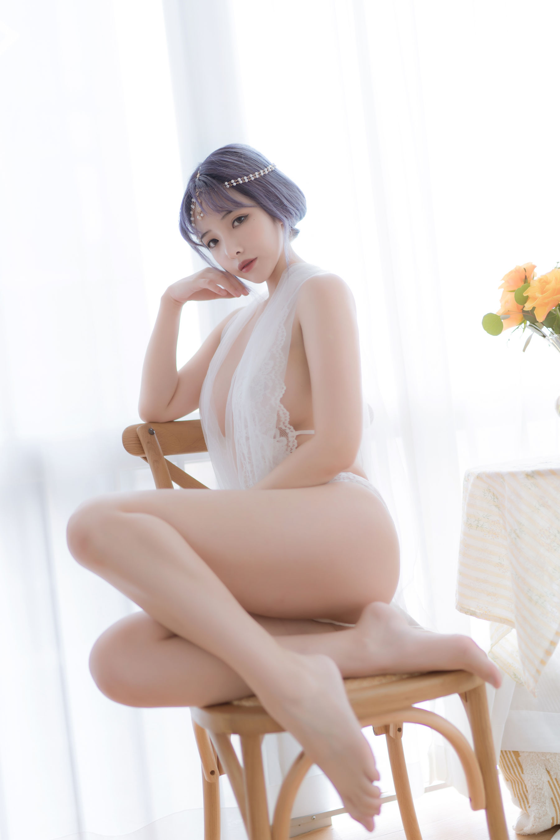 动漫博主雯妹 – 白色希腊 [36P]-66COS
