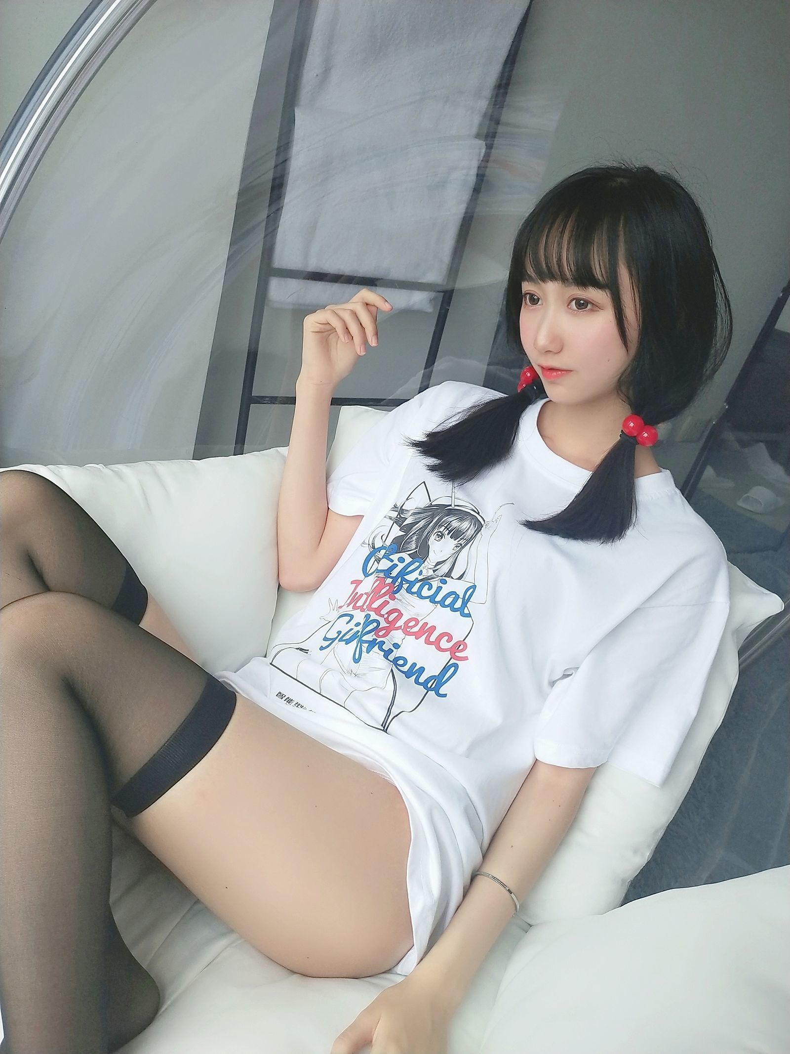 [Cosplay写真] 萌系小姐姐木绵绵OwO – 智能型彼女 T恤 [22P]-66COS