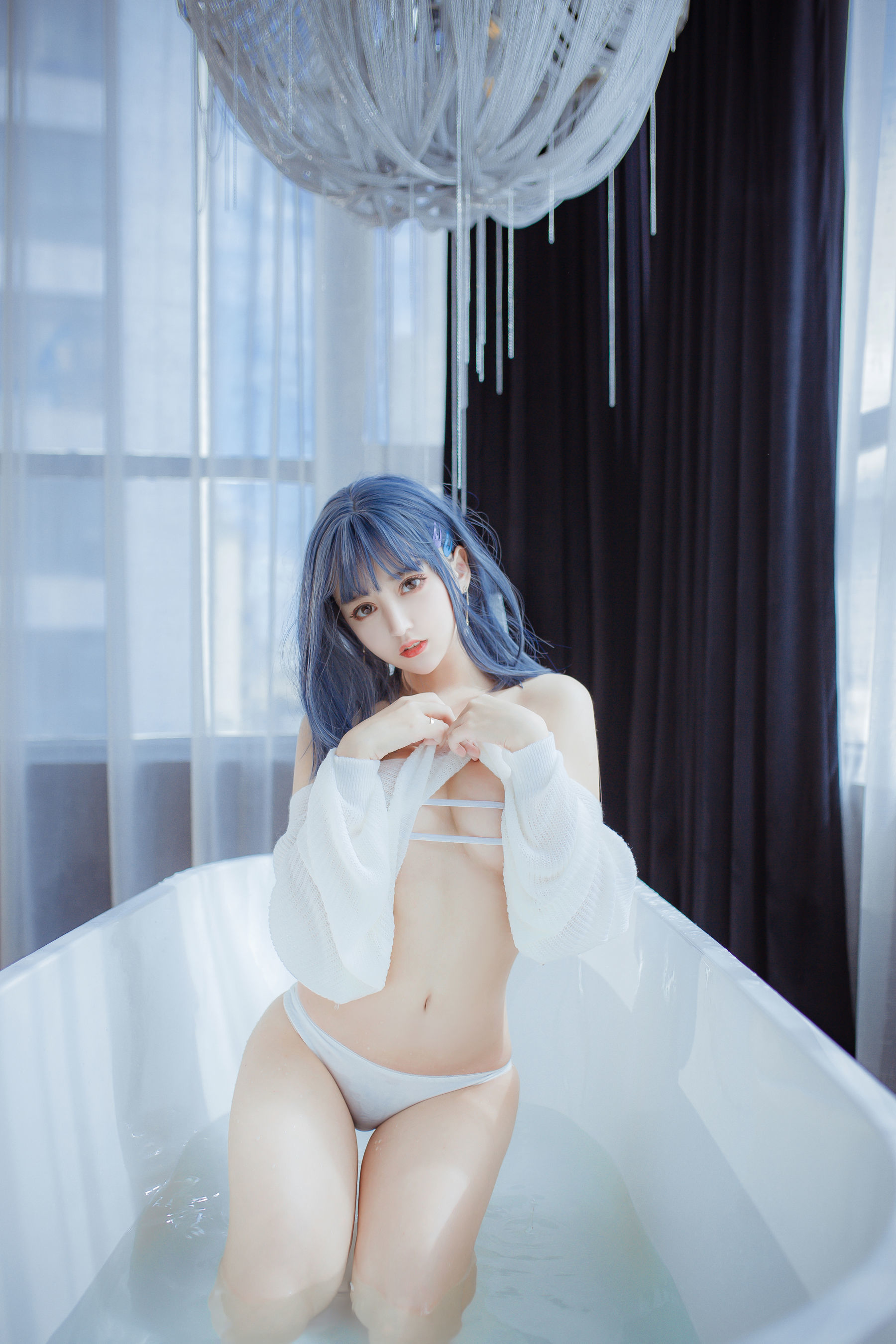 [萝莉COS] 斗鱼米线线sama – 浴缸 [23P]-66COS