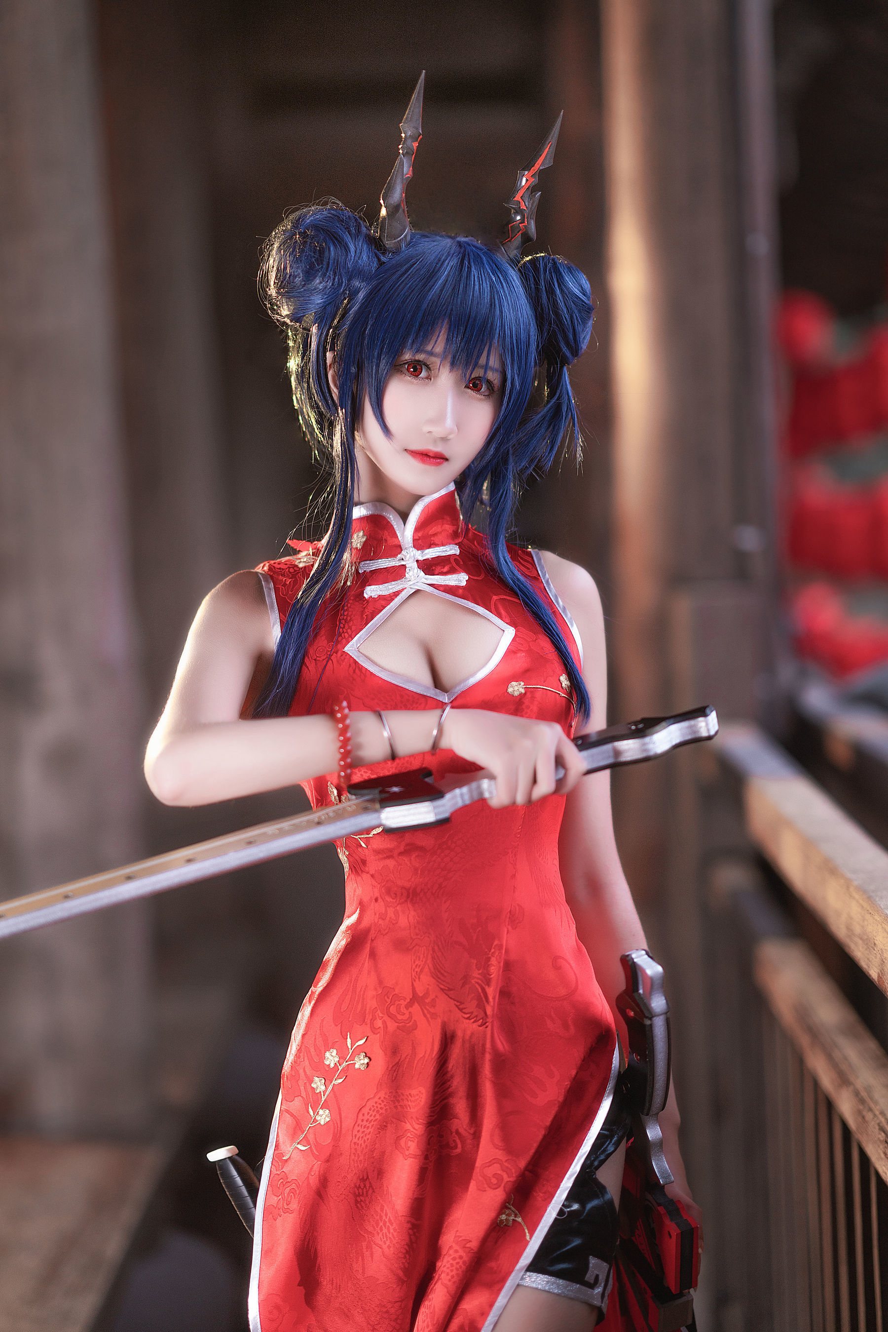 微博妹子三度_69 明日方舟 旗袍 [13P]-66COS