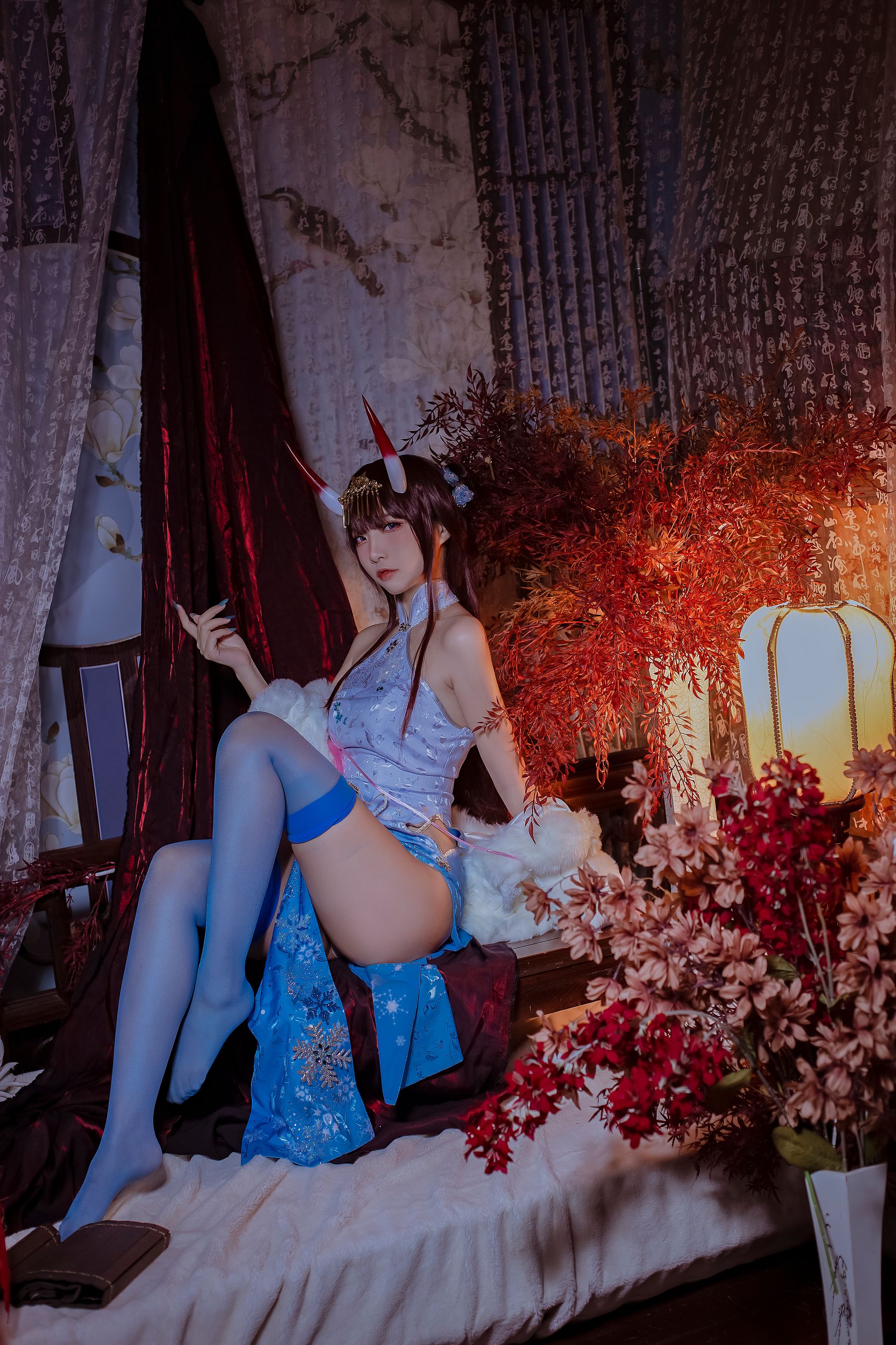人气Coser二佐Nisa – 碧蓝航线 能代旗袍 [18P]-66COS