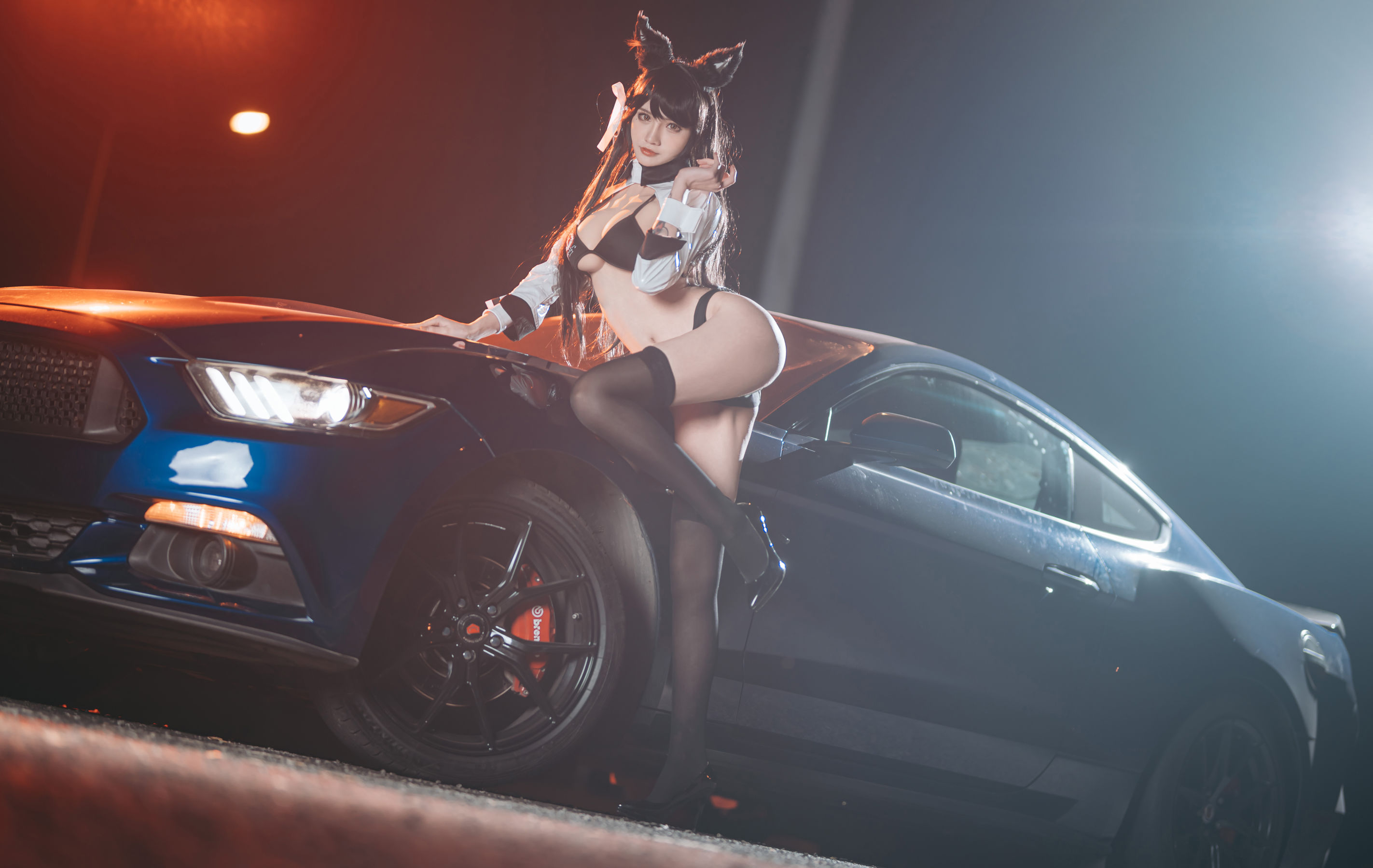 [Cosplay写真] 动漫博主一只冉呐 – 爱宕赛车 [21P]-66COS