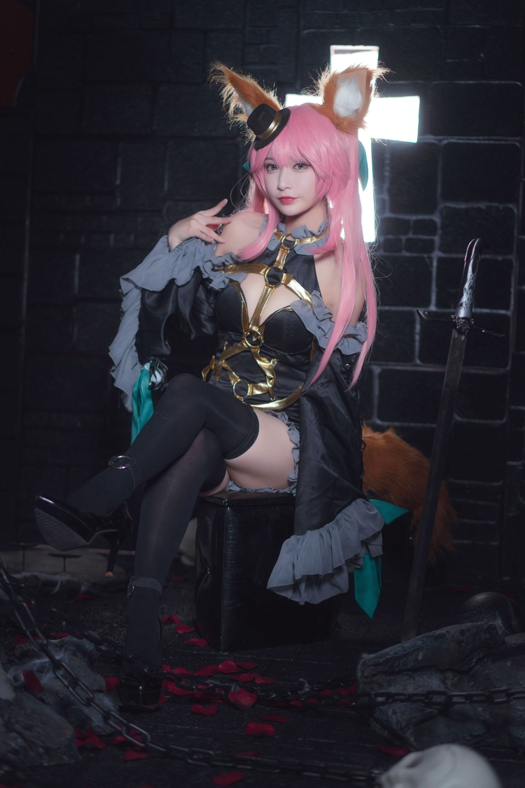 [Cosplay写真] 动漫博主铁板烧鬼舞w – 玉藻前 魔术 [20P]-66COS