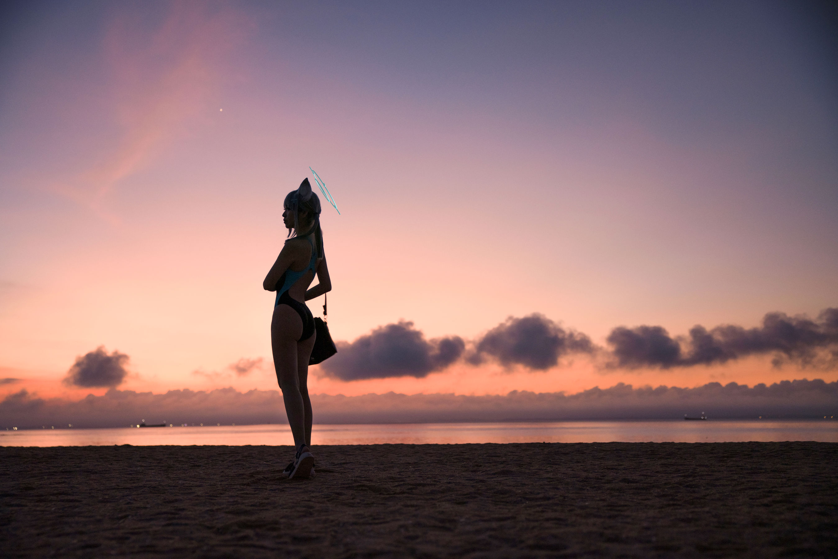 动漫博主G44不会受伤 – 碧蓝档案 砂狼白子泳装 [26P]-66COS