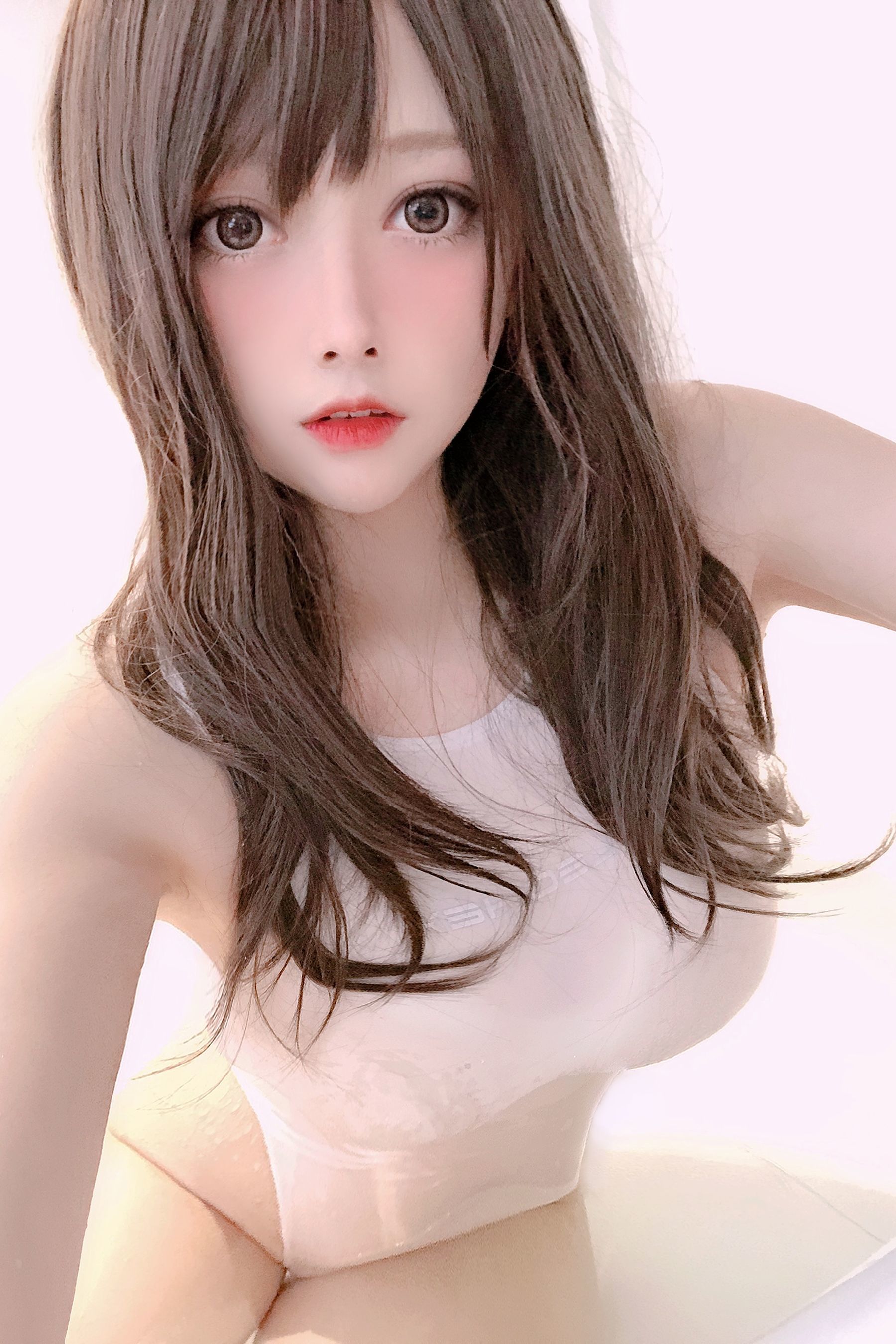 高颜值coser念念_D – 白色竞泳 [20P]-66COS