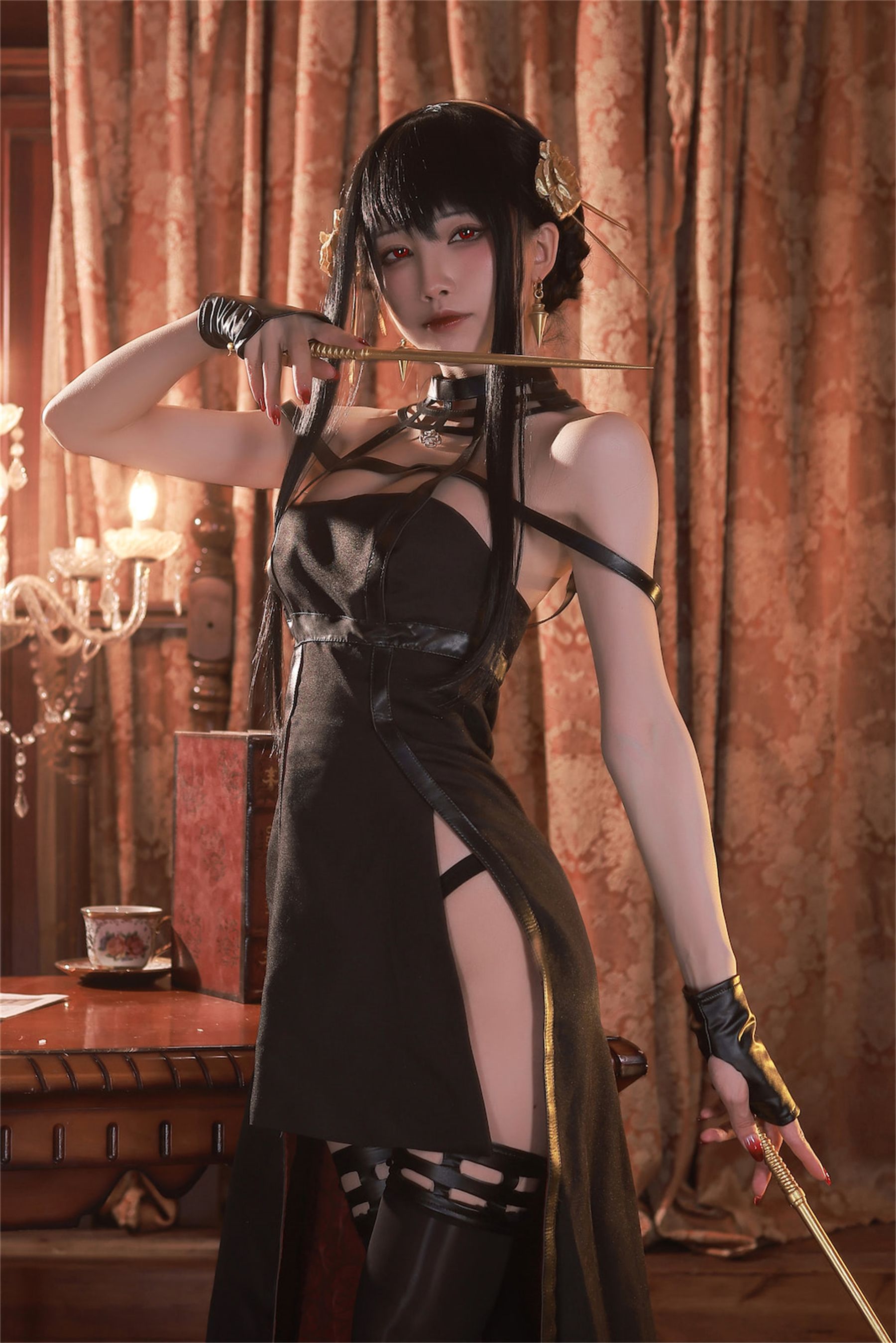 动漫博主水淼aqua – 约尔 黑礼服 [64P]-66COS