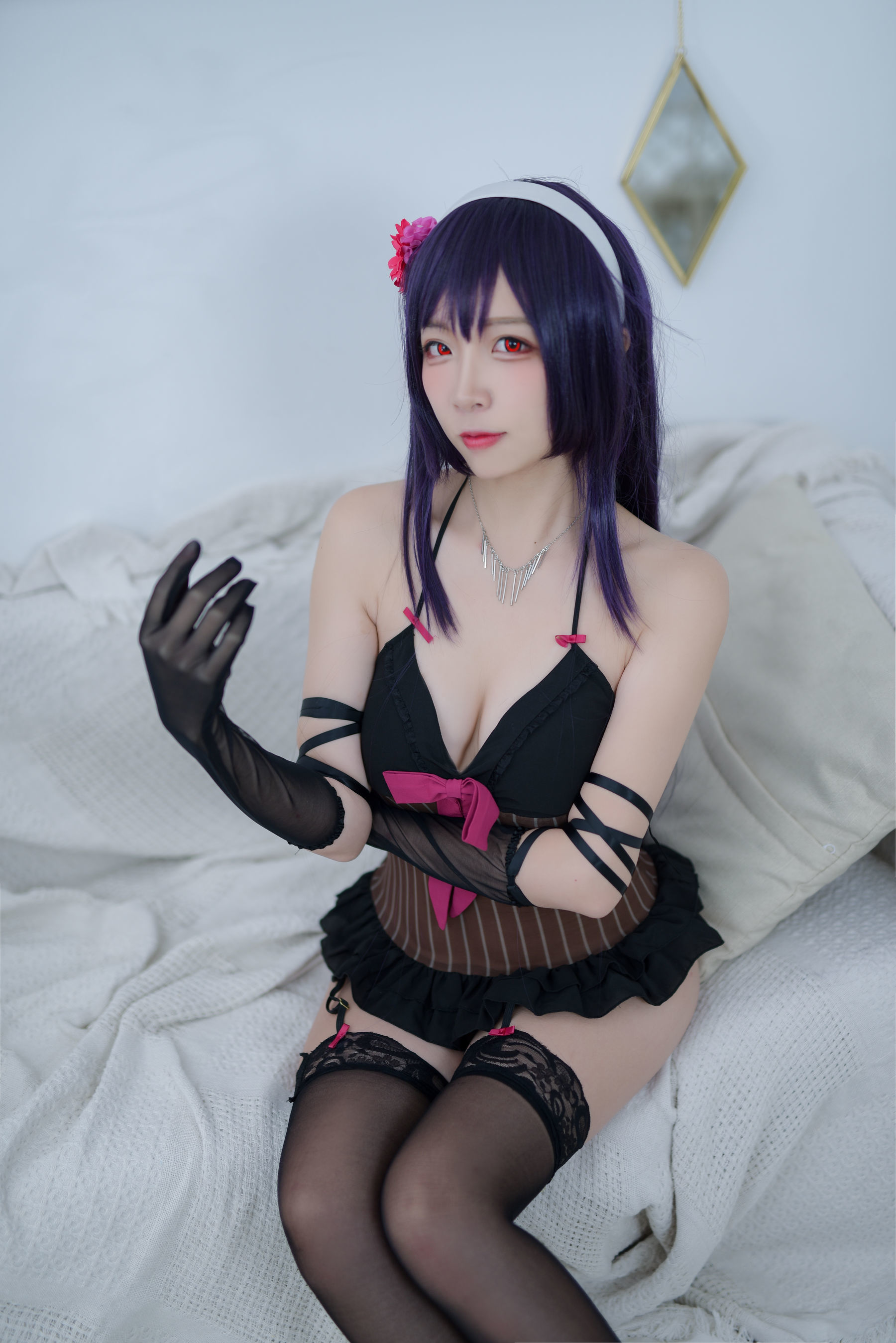 人气Coser二佐Nisa – 路人学姐 睡衣 [46P]-66COS