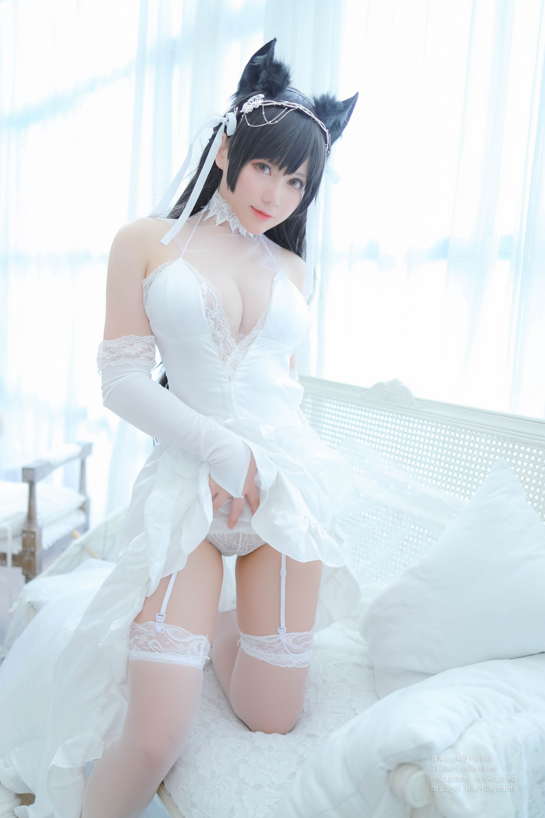 萌妹子Nyako喵子 – 爱宕婚纱 [62P]-66COS