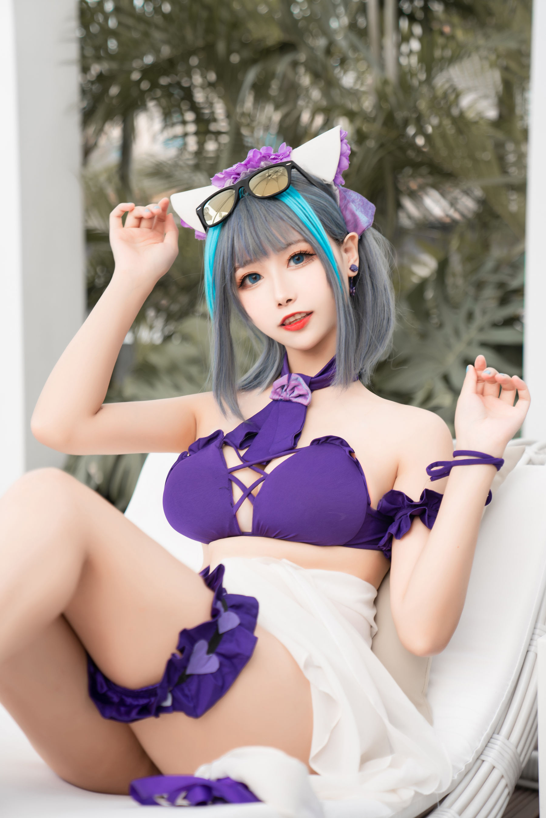 微博妹子Momoko葵葵 – 柴郡水着 [40P]-66COS