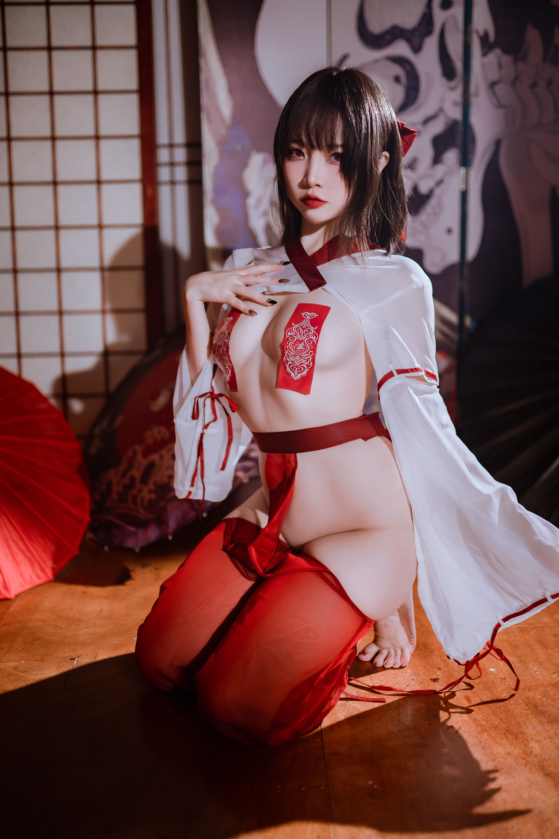 人气Coser二佐Nisa 私房巫女 [36P]-66COS