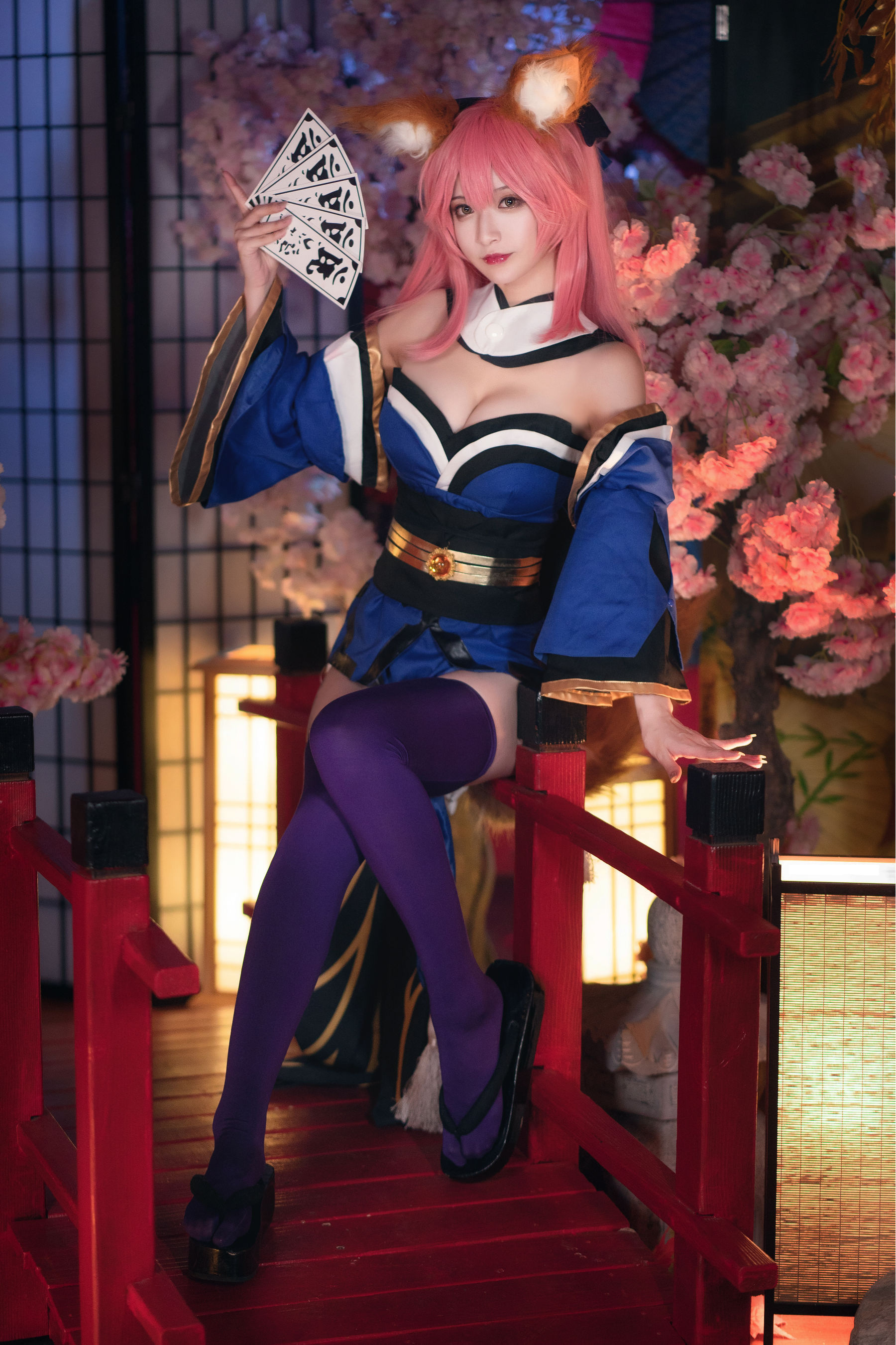 [Cosplay写真] 动漫博主铁板烧鬼舞w – 玉藻前 原皮 [32P]-66COS