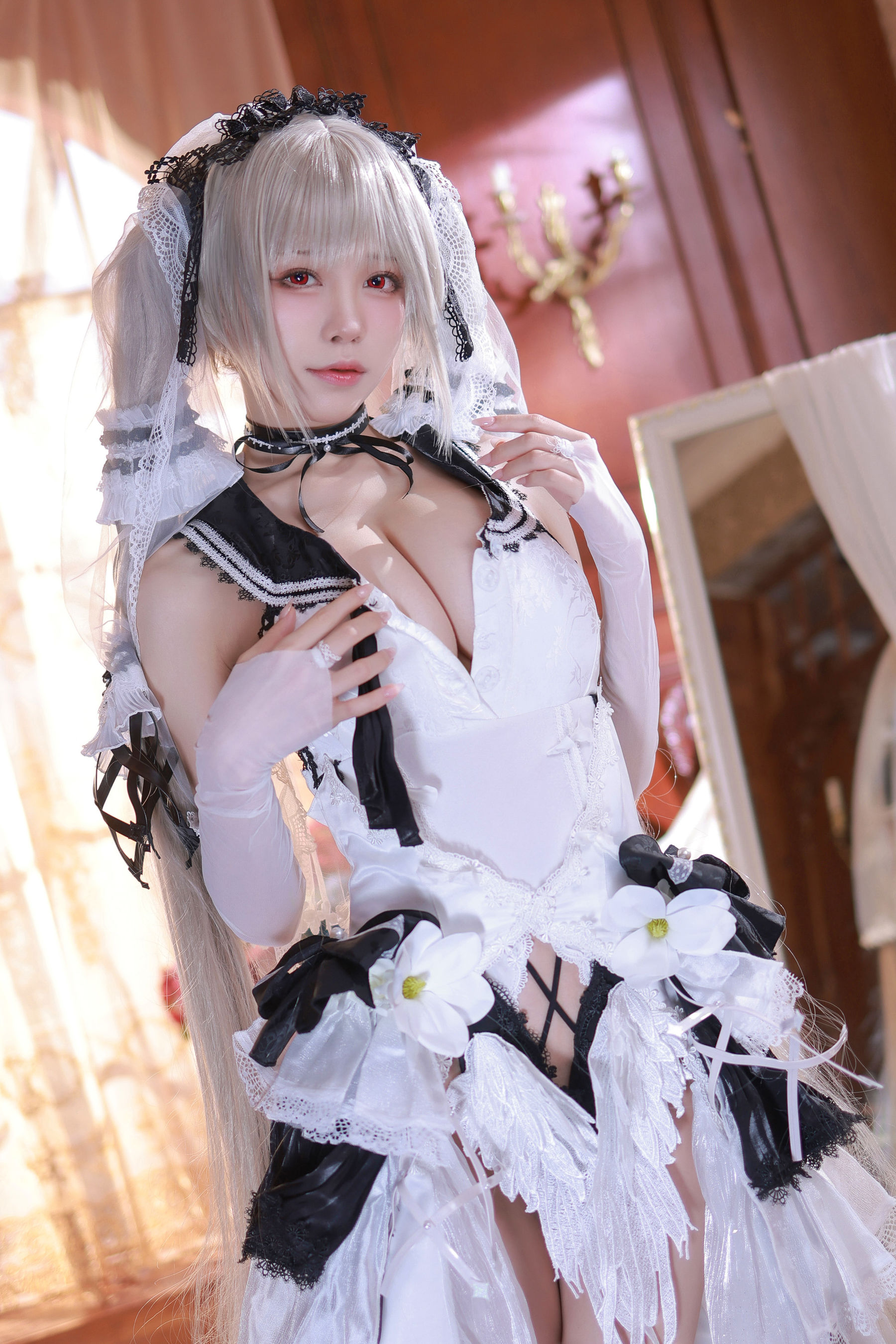 动漫博主水淼aqua – 碧蓝航线 可畏 婚纱 [45P]-66COS