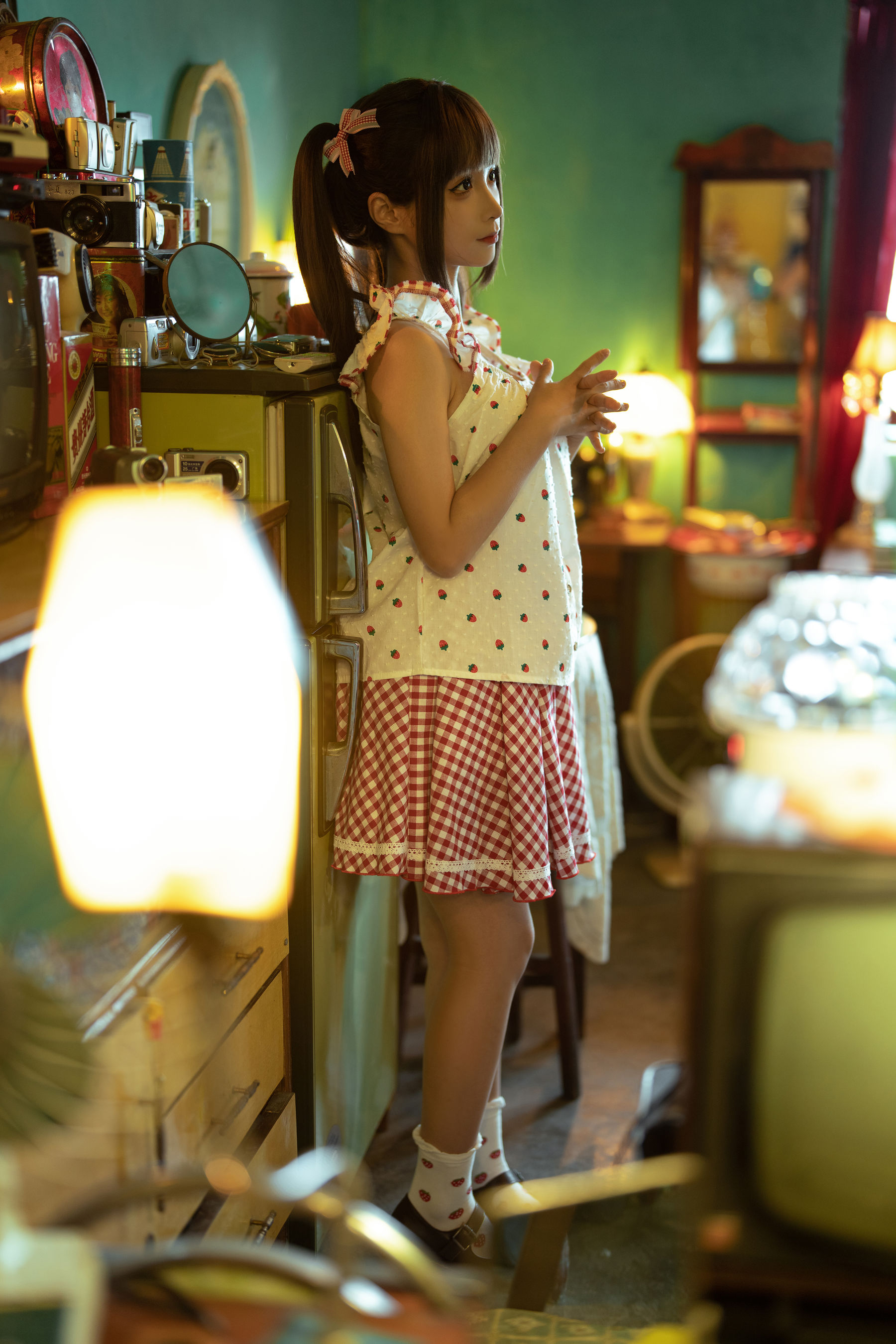 动漫博主蠢沫沫 – 红格子 [114P]-66COS