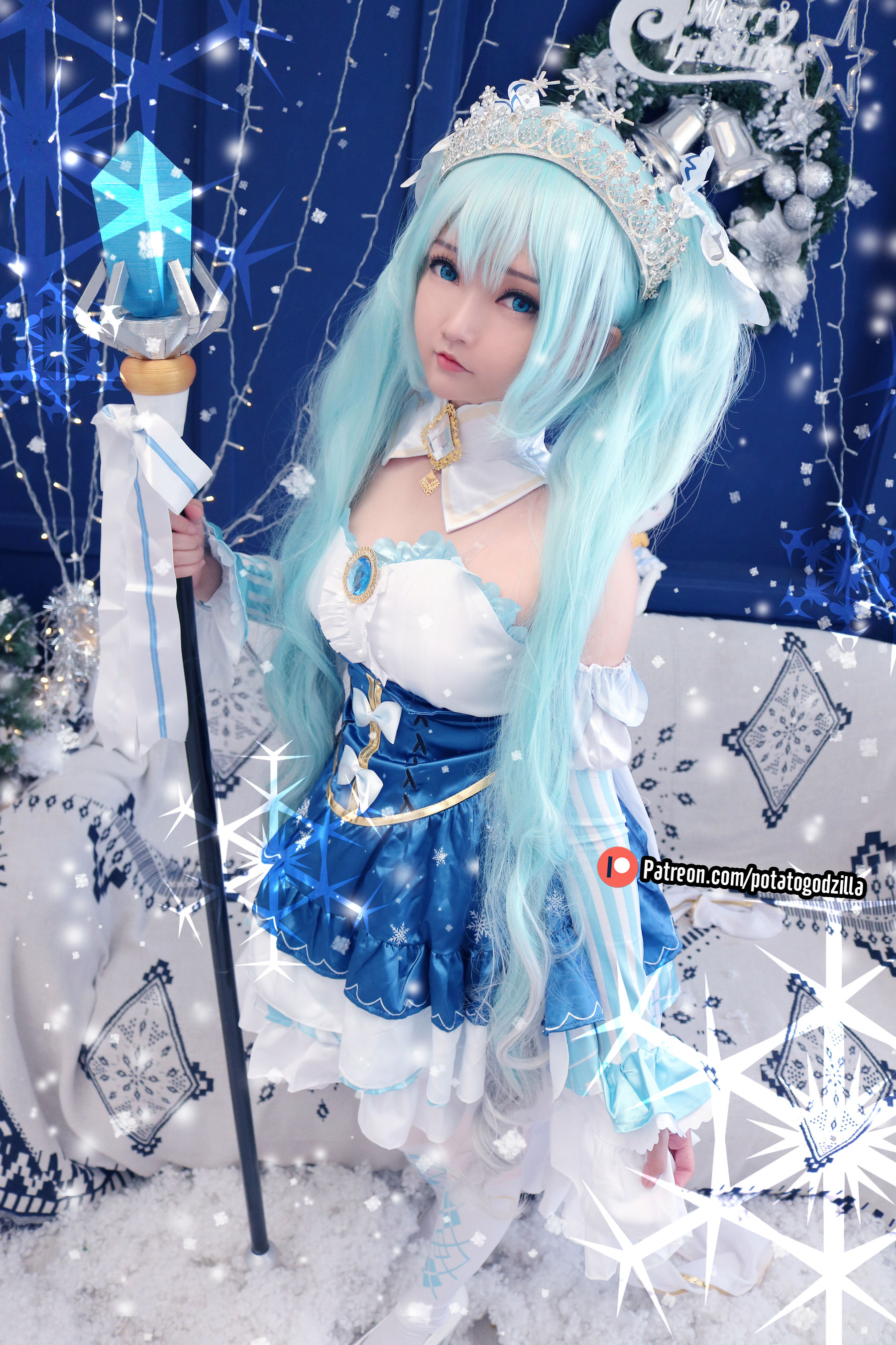 Coser小姐姐Potato Godzilla – Snow Miku [41P]-66COS