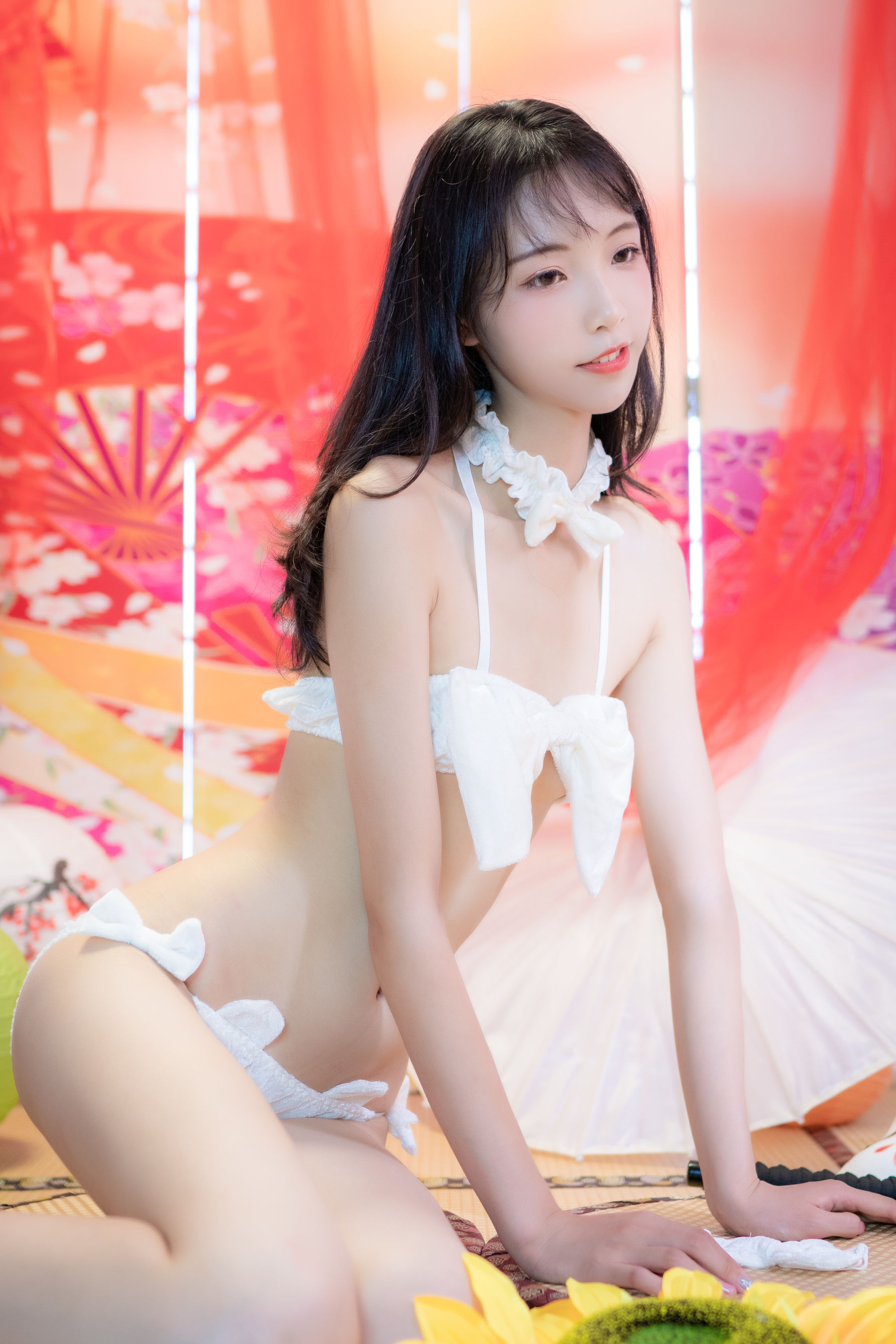 清纯妹子西瓜 白猫咪内衣 [34P]-66COS