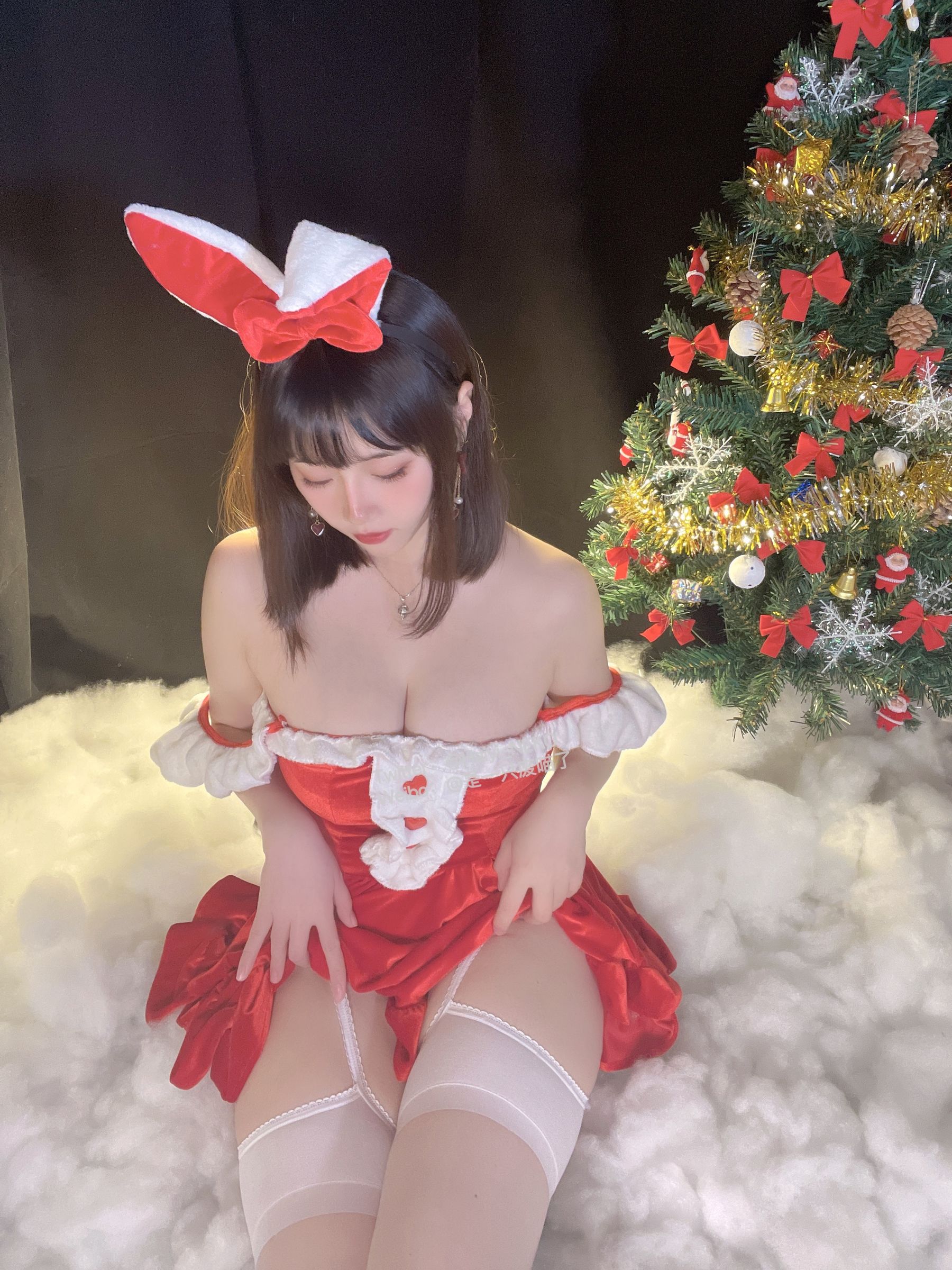 是一只废喵了 – 圣诞连衣裙 [72P]-66COS