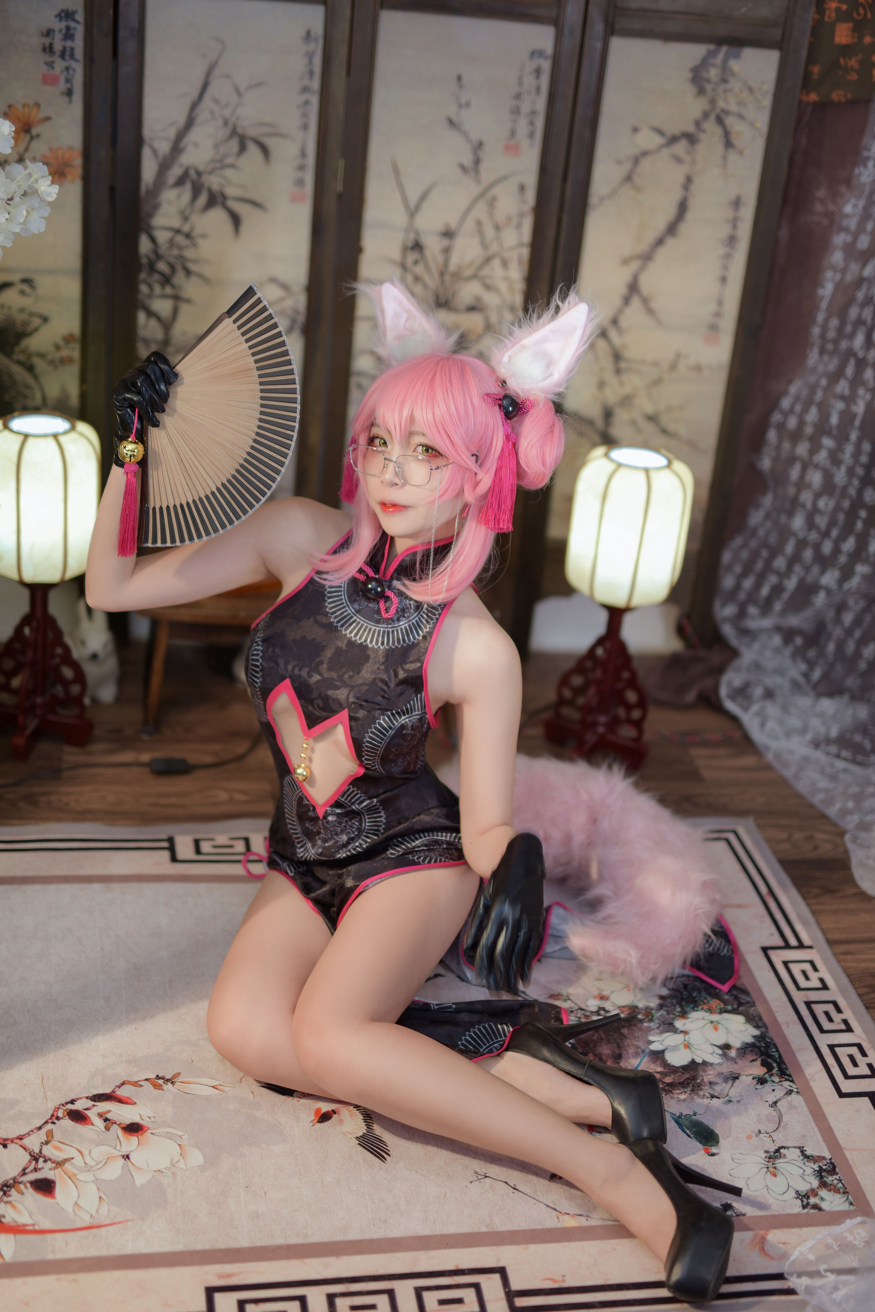 人气Coser二佐Nisa Fate旗袍狐 [28P]-66COS