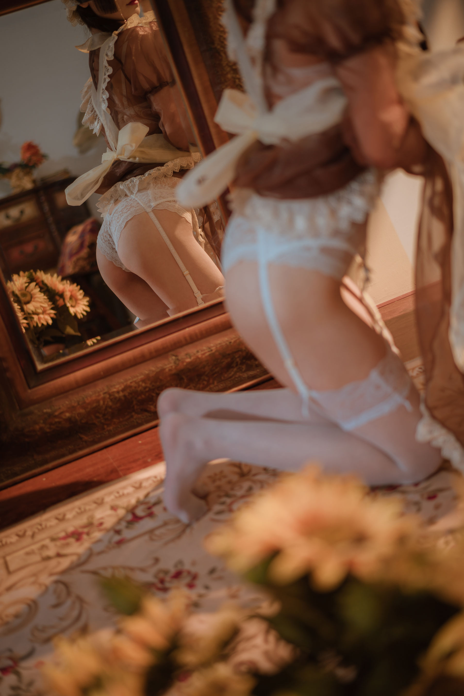 COS少女星野咪兔 透明女仆 [59P]-66COS