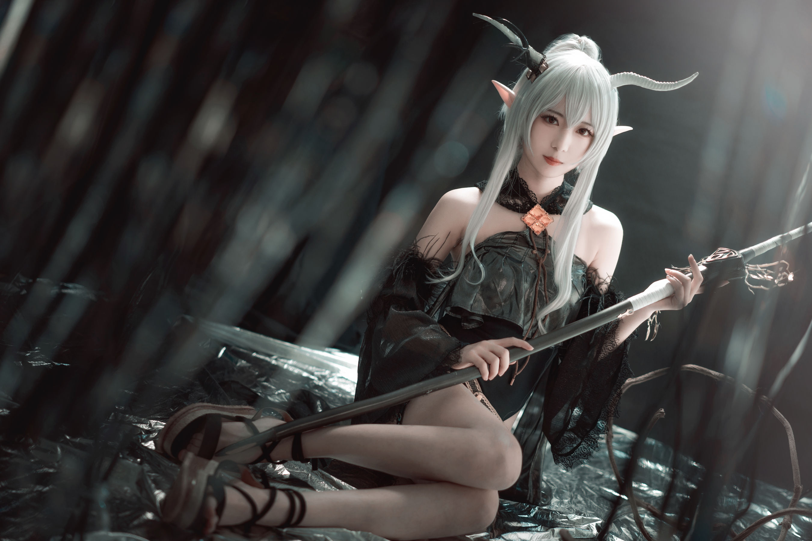小姐姐弥音音ww 明日方舟 闪灵 [16P]-66COS