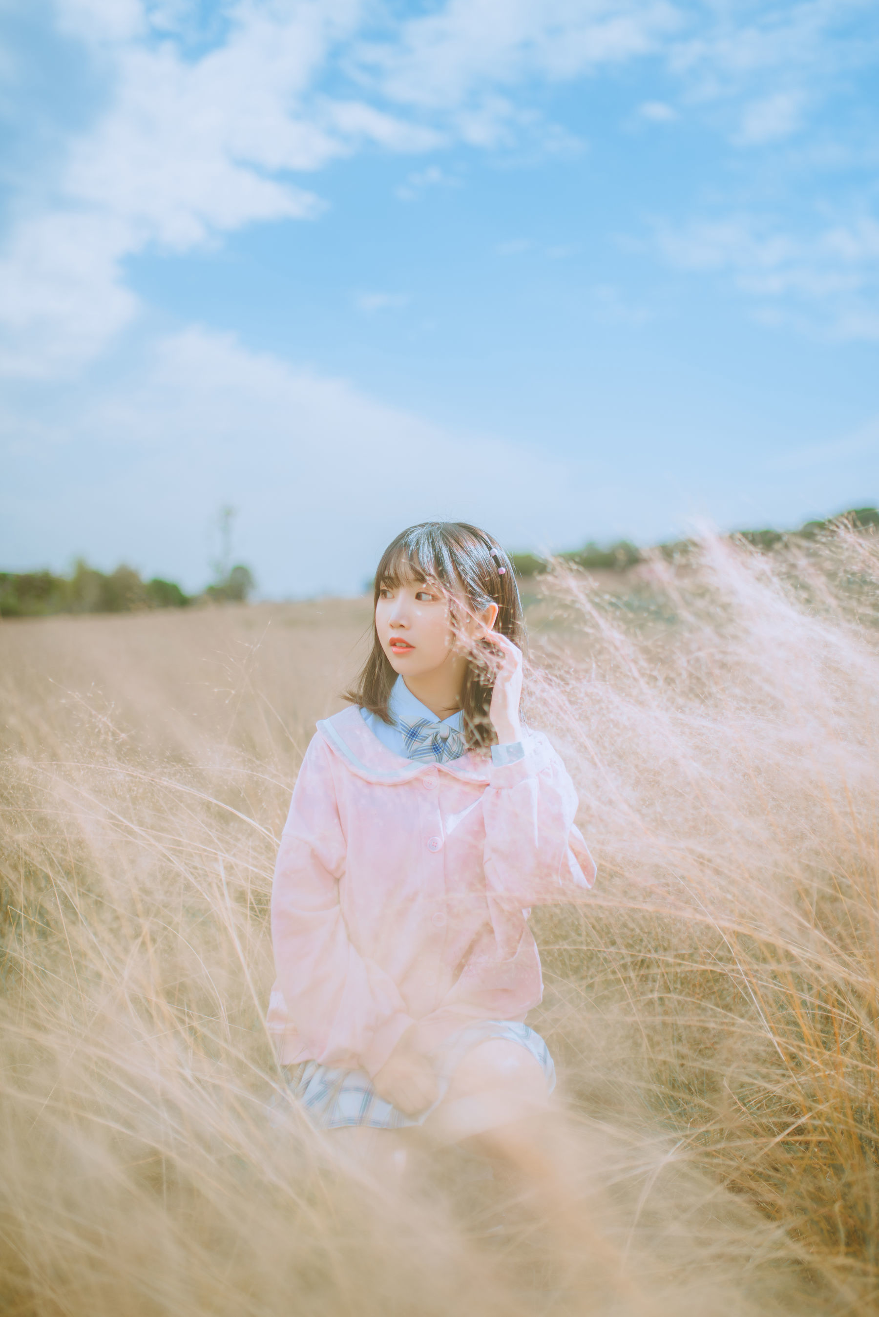 可爱人气Coser面饼仙儿 粉黛草JK [19P]-66COS