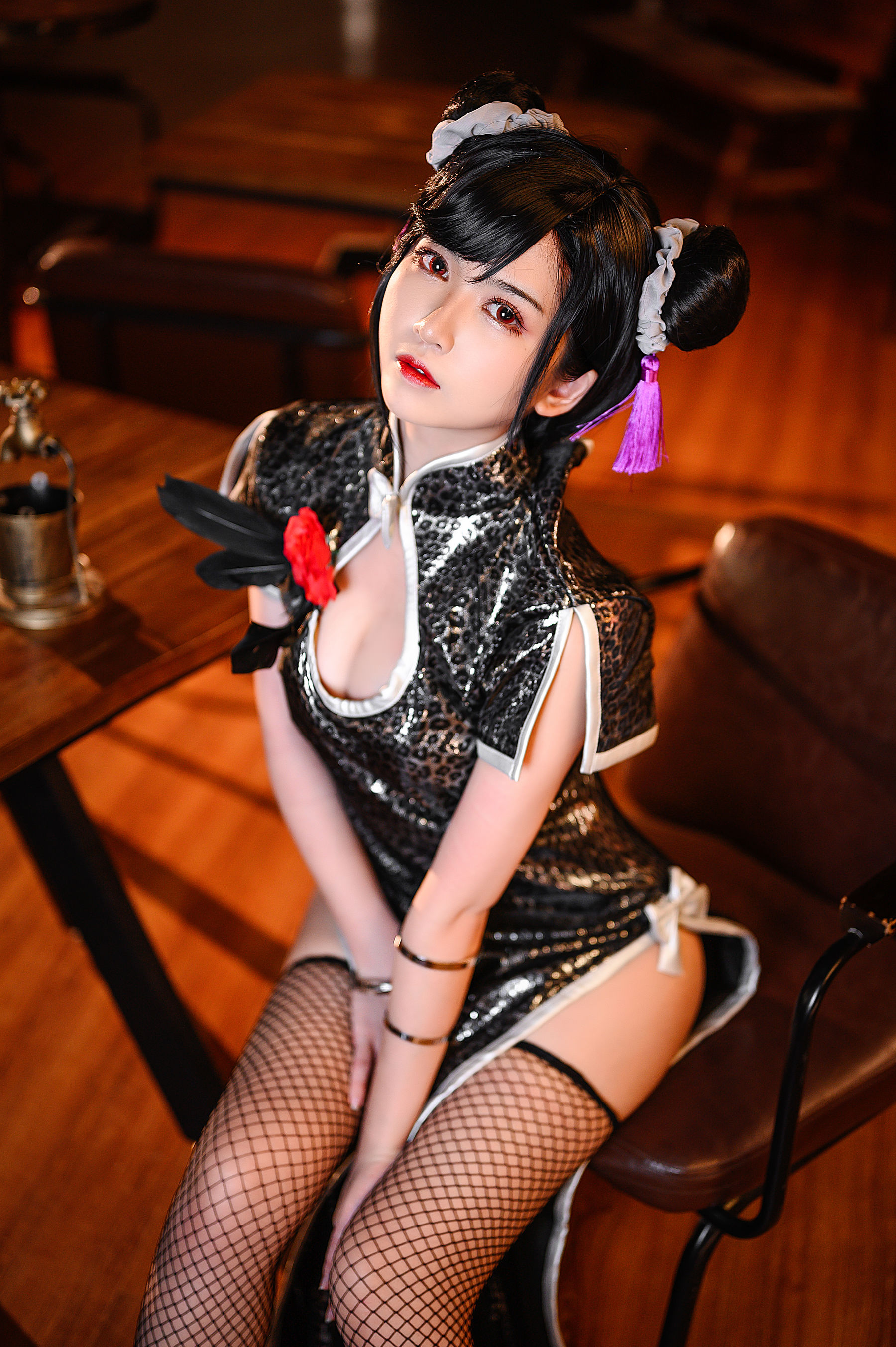 超人气Coser鳗鱼霏儿 – 蒂法旗袍 [42P]-66COS