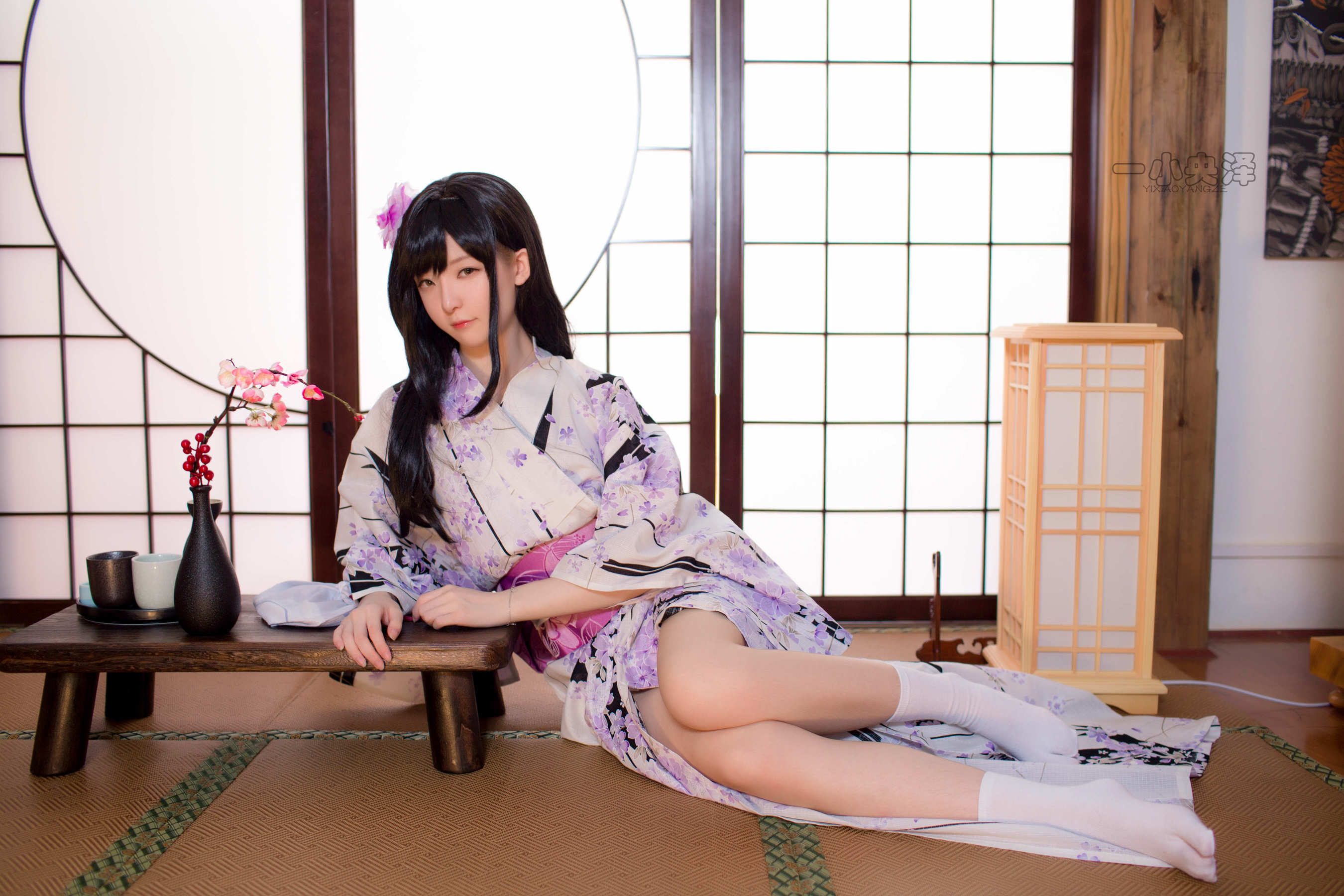 [萝莉COS] 一小央泽 – 和服短袜 [41P]-66COS
