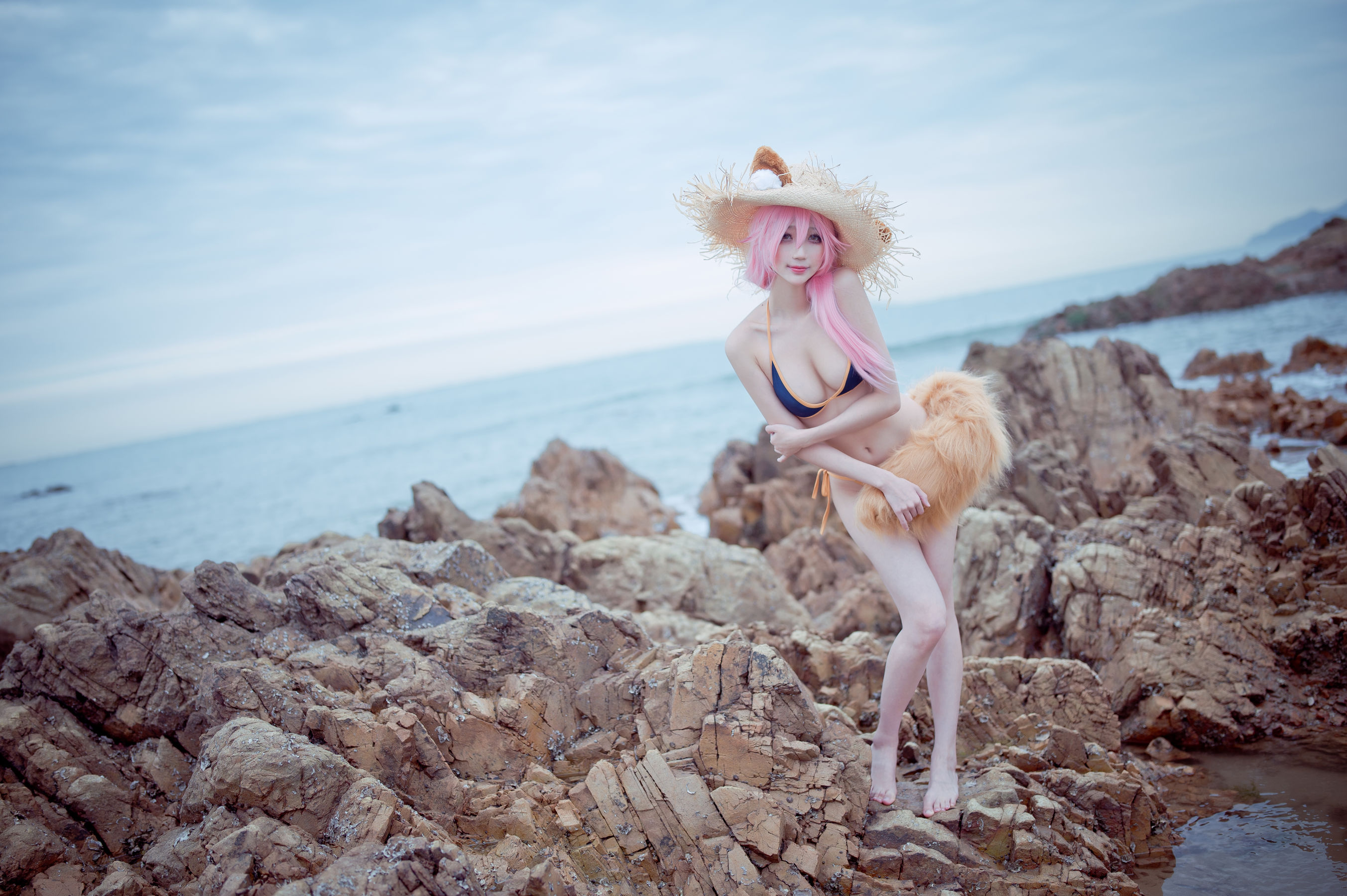 周叽是可爱兔兔 – 小玉泳装 [23P]-66COS