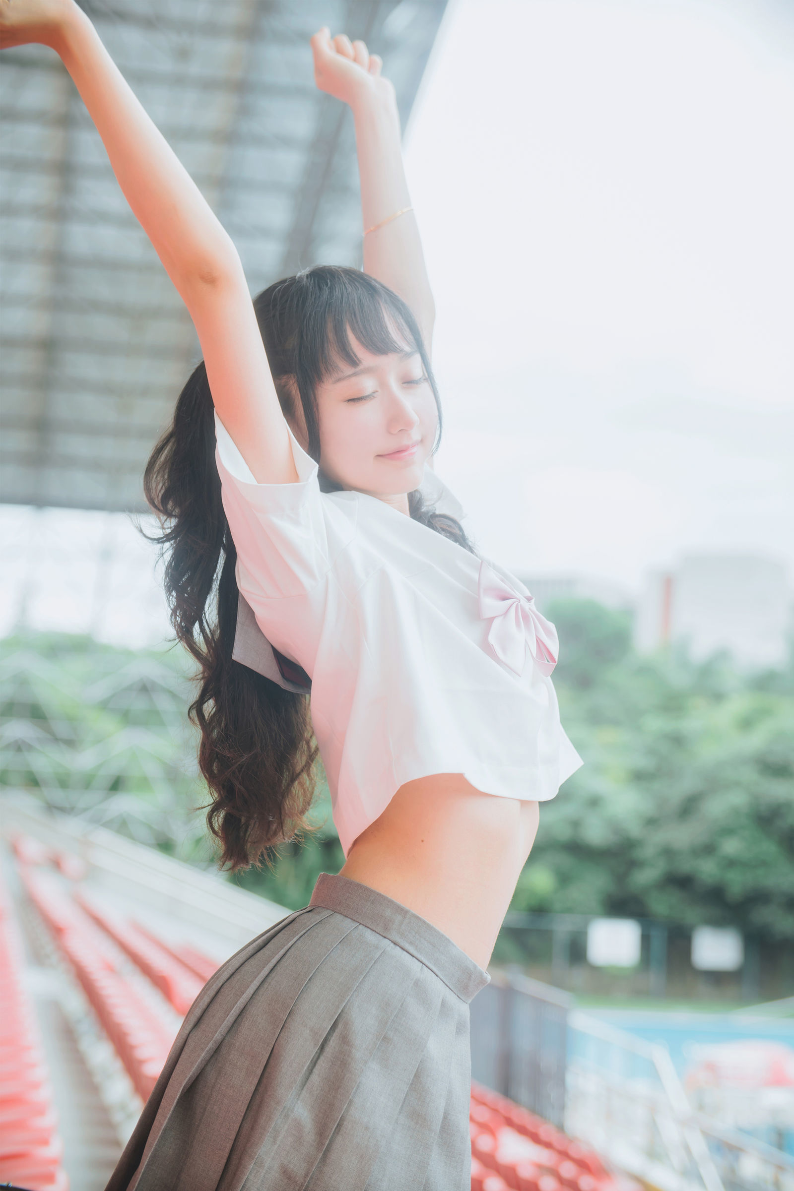 [萝莉COS] 木绵绵OwO – 灰色JK制服 [38P]-66COS