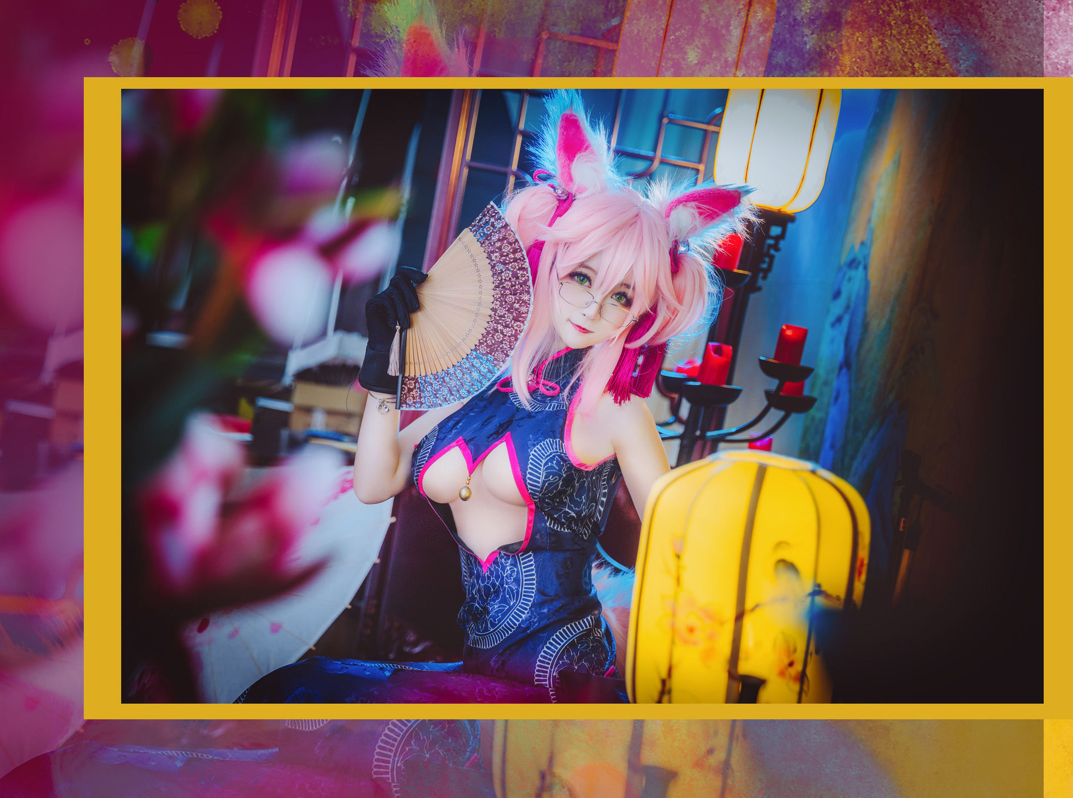 [Cosplay写真] 萌宠博主yui金鱼 – 旗袍 玉藻前 [13P]-66COS
