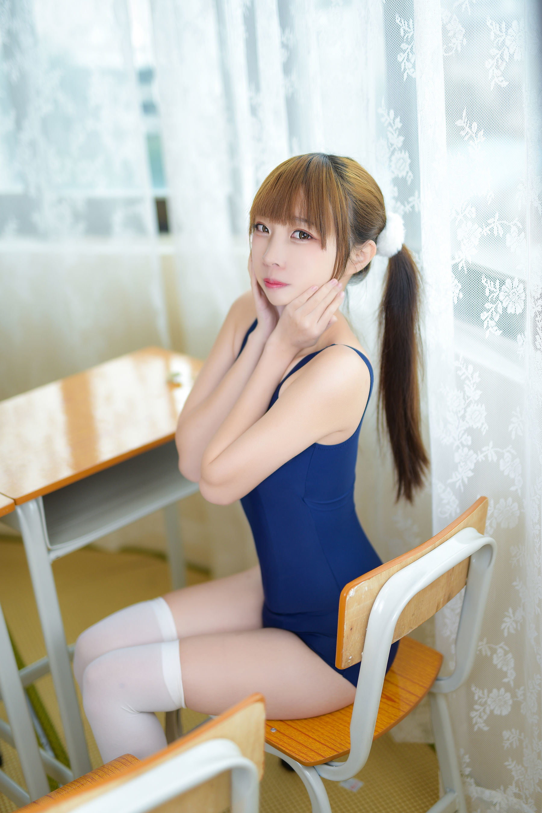人气Coser二佐Nisa – 死库水 白丝 [26P]-66COS