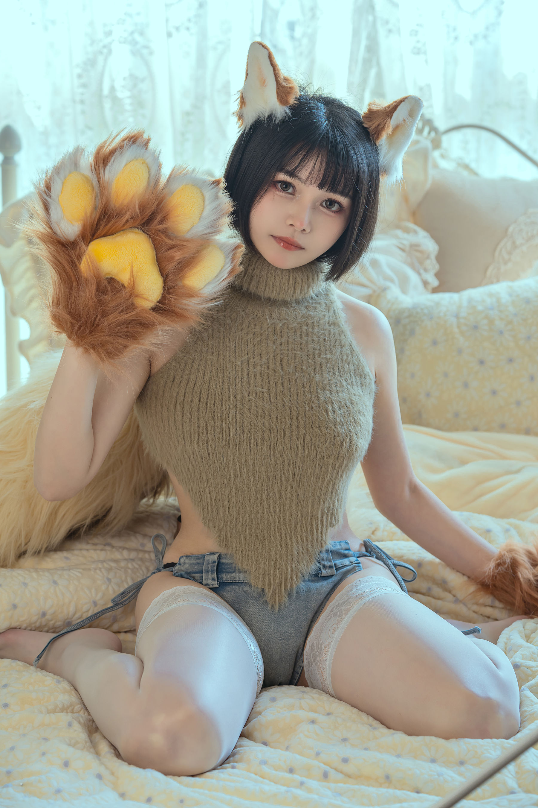 七月喵子 – 幻想兽娘集日食 牙牙 [25P]-66COS