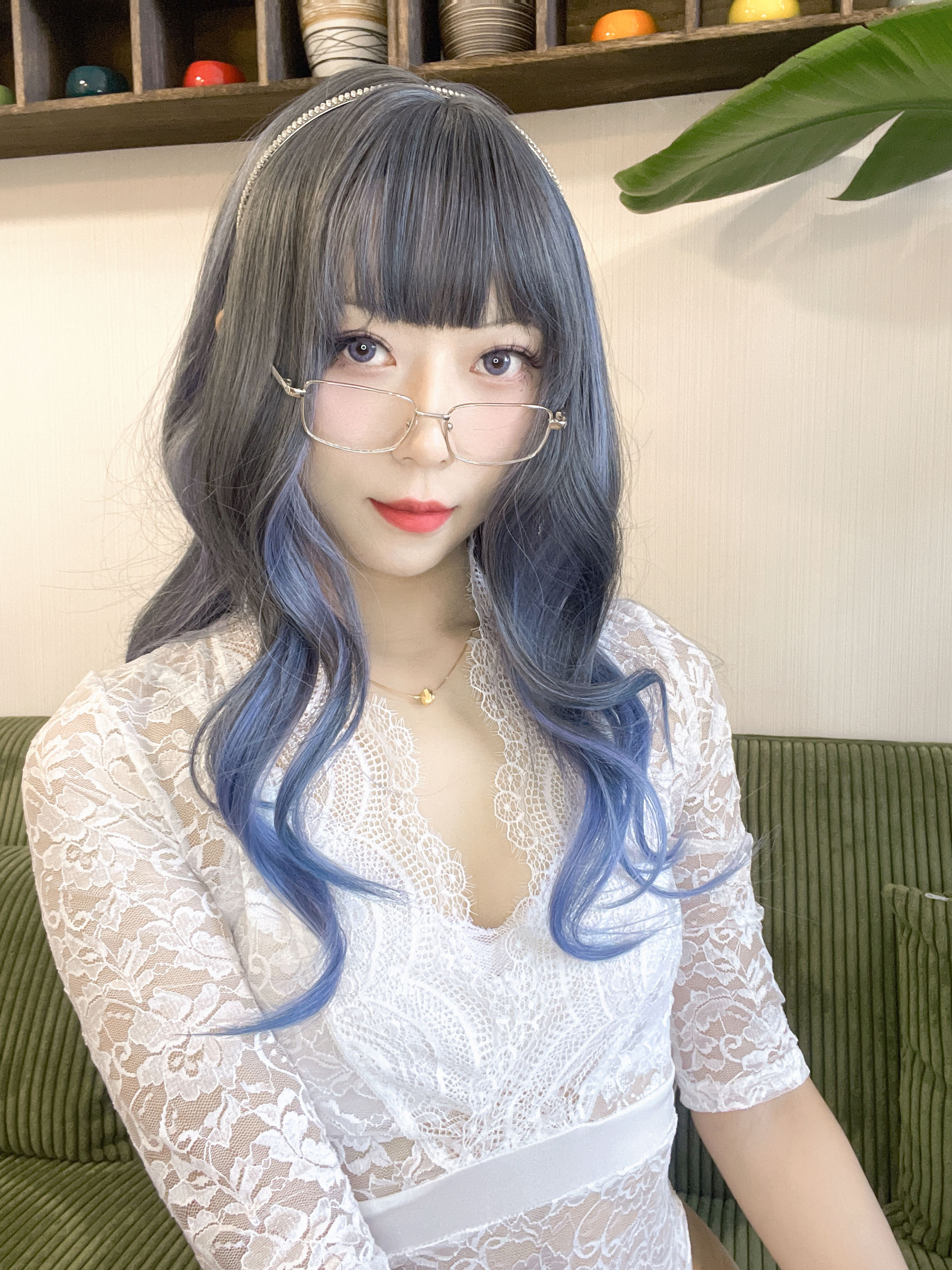 动漫博主Money冷冷 – 白蕾丝长裙 [73P]-66COS