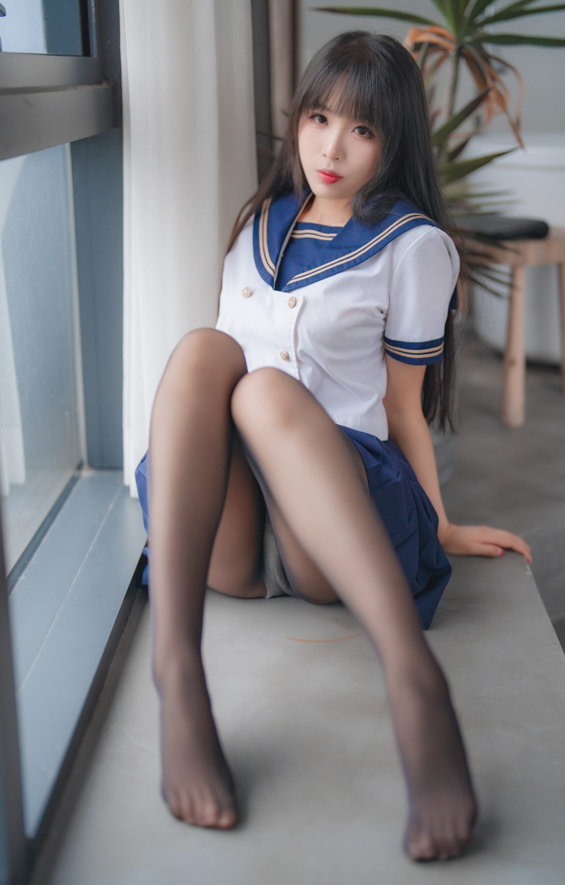 轩萧学姐 – 五月舰长 黑丝JK内衣 [32P]-66COS