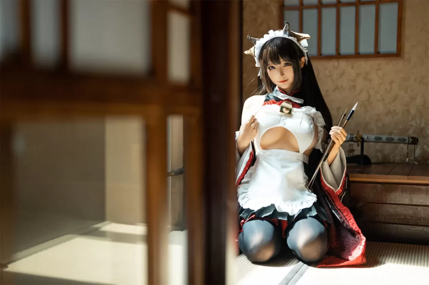 蠢沫沫 – 甘雨-猫猫-牛牛女仆 [52P] 插图2