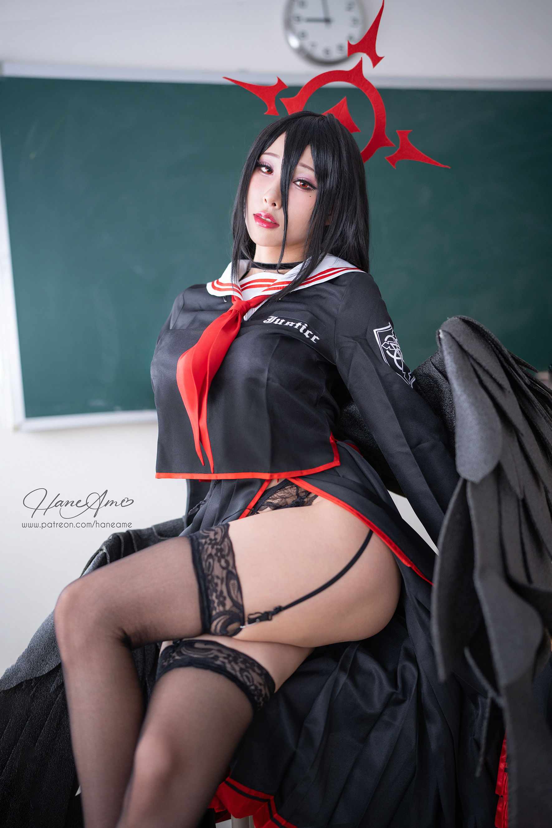 Hane Ame 雨波写真 – 蔚藍檔案-羽川蓮實 [18P]-66COS