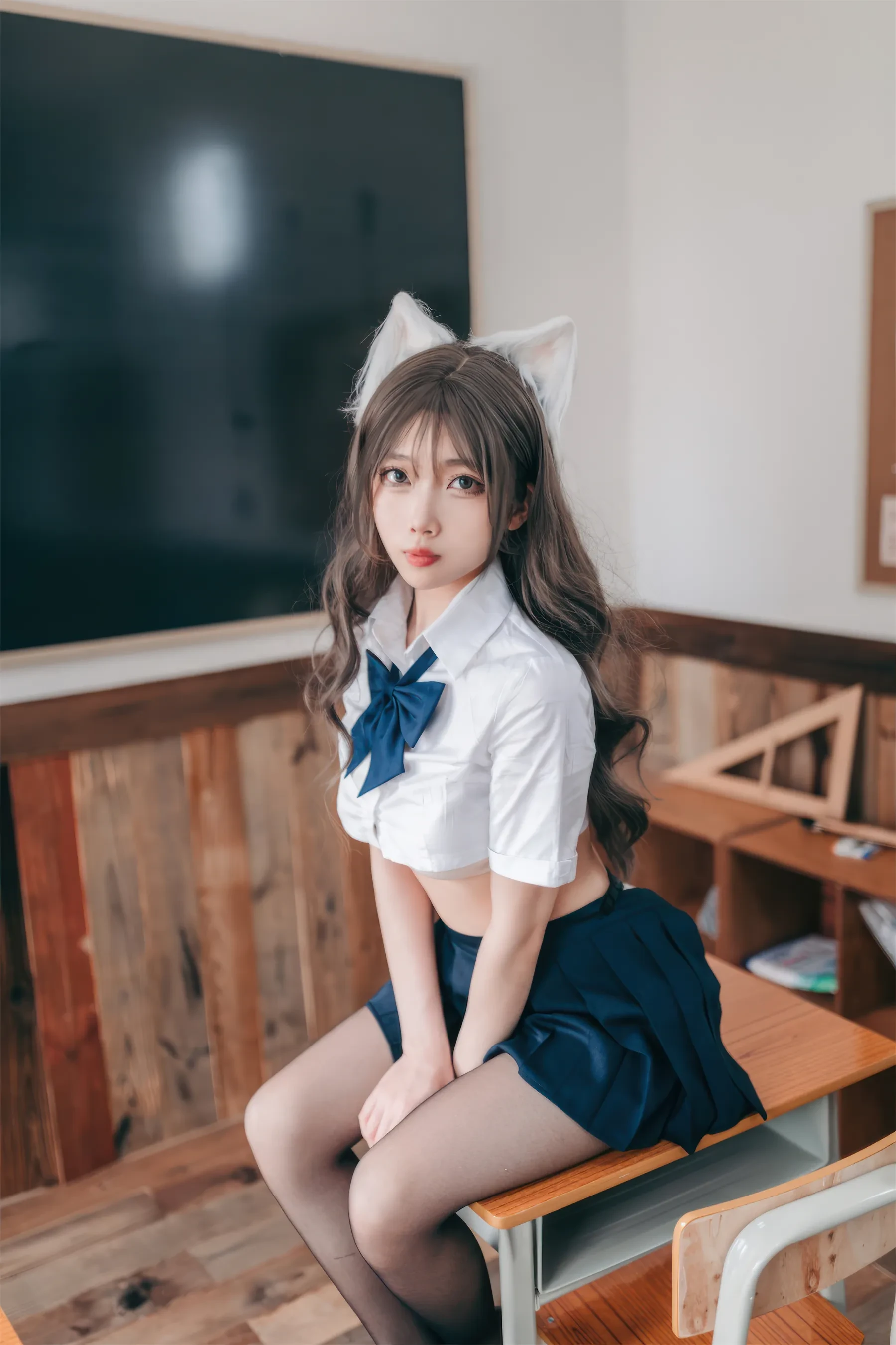 杏仁曲奇 – 生徒会坏猫猫 [52P]-66COS