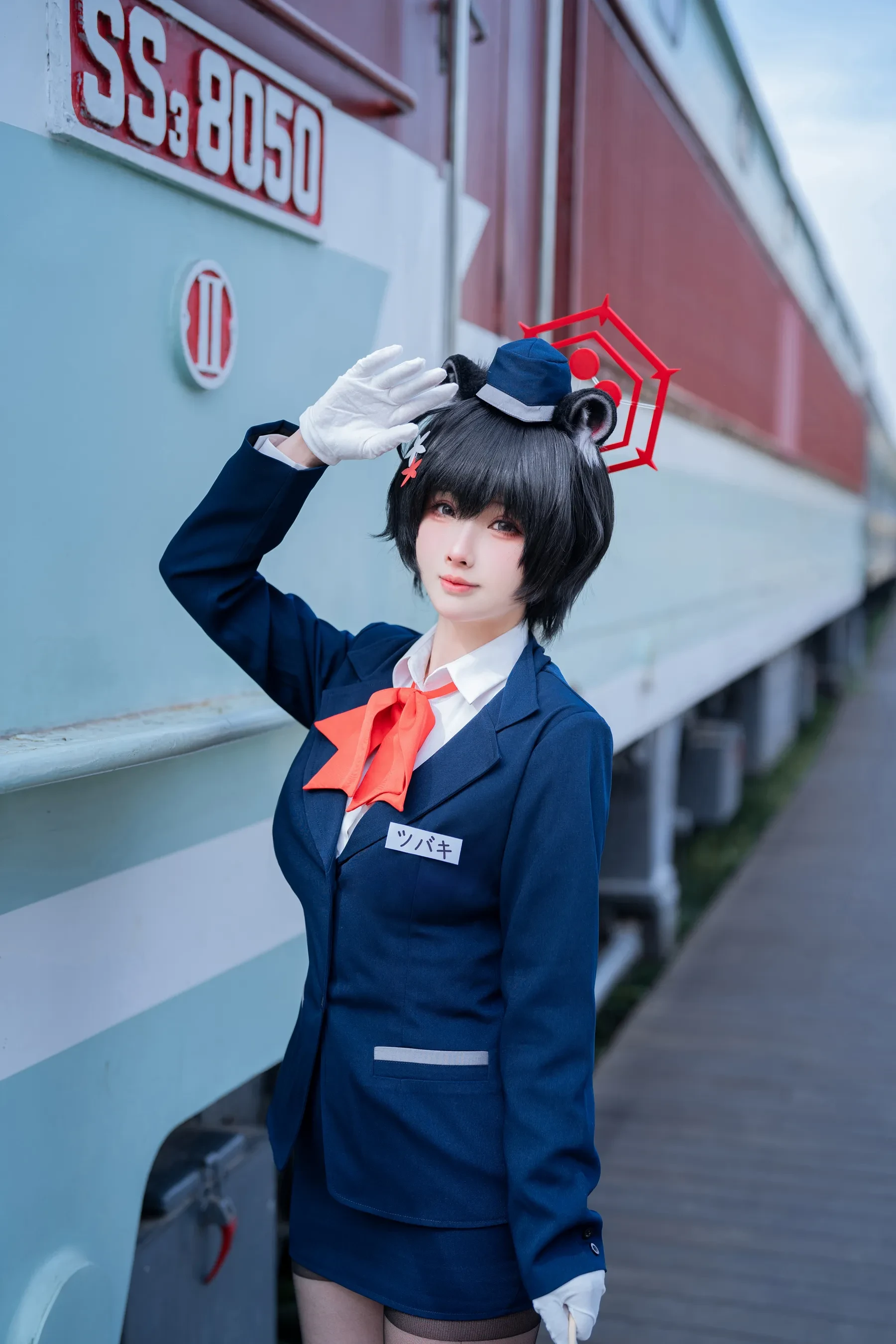 rioko凉凉子 – 蔚蓝档案 导游 椿 [62P]-66COS