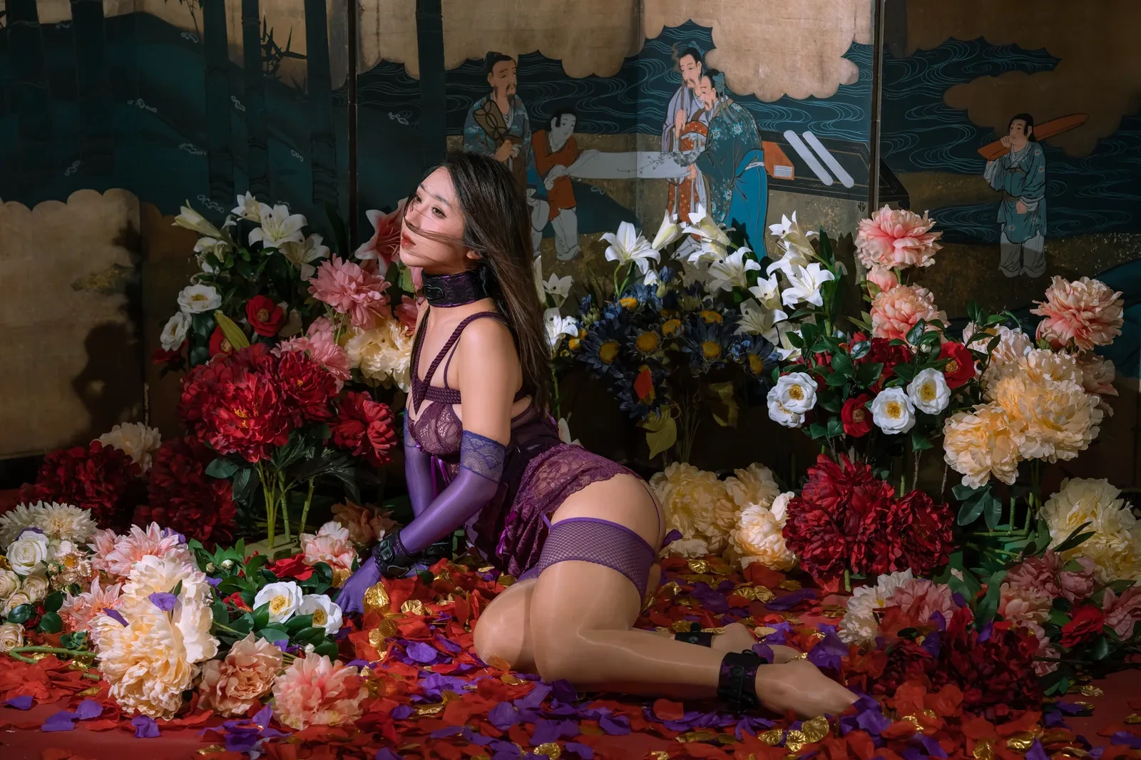 云溪溪 – 奶桃 繁花 [130P]-66COS