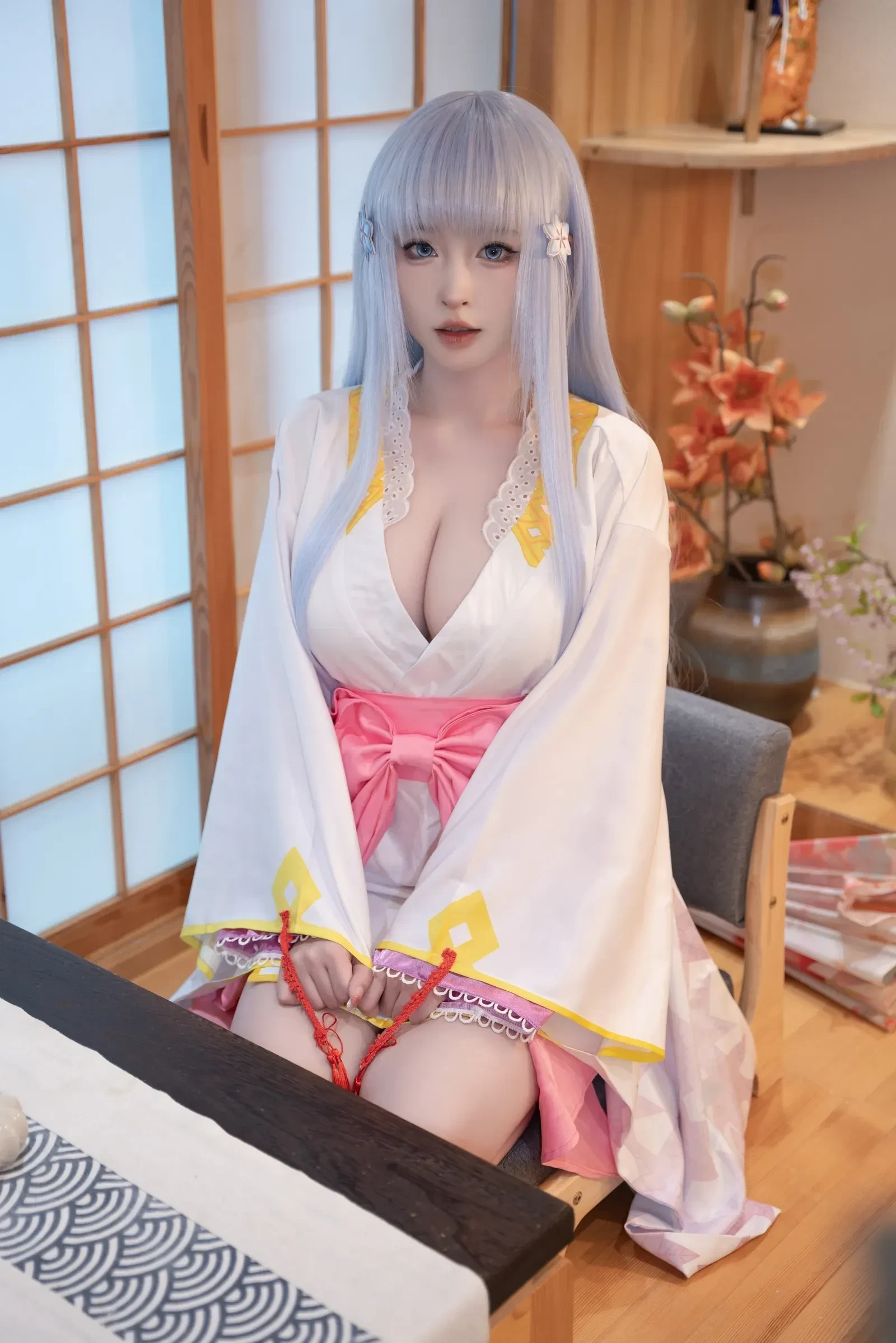 清水由乃 – 美少女万华镜 雪女原服 [58P]-66COS