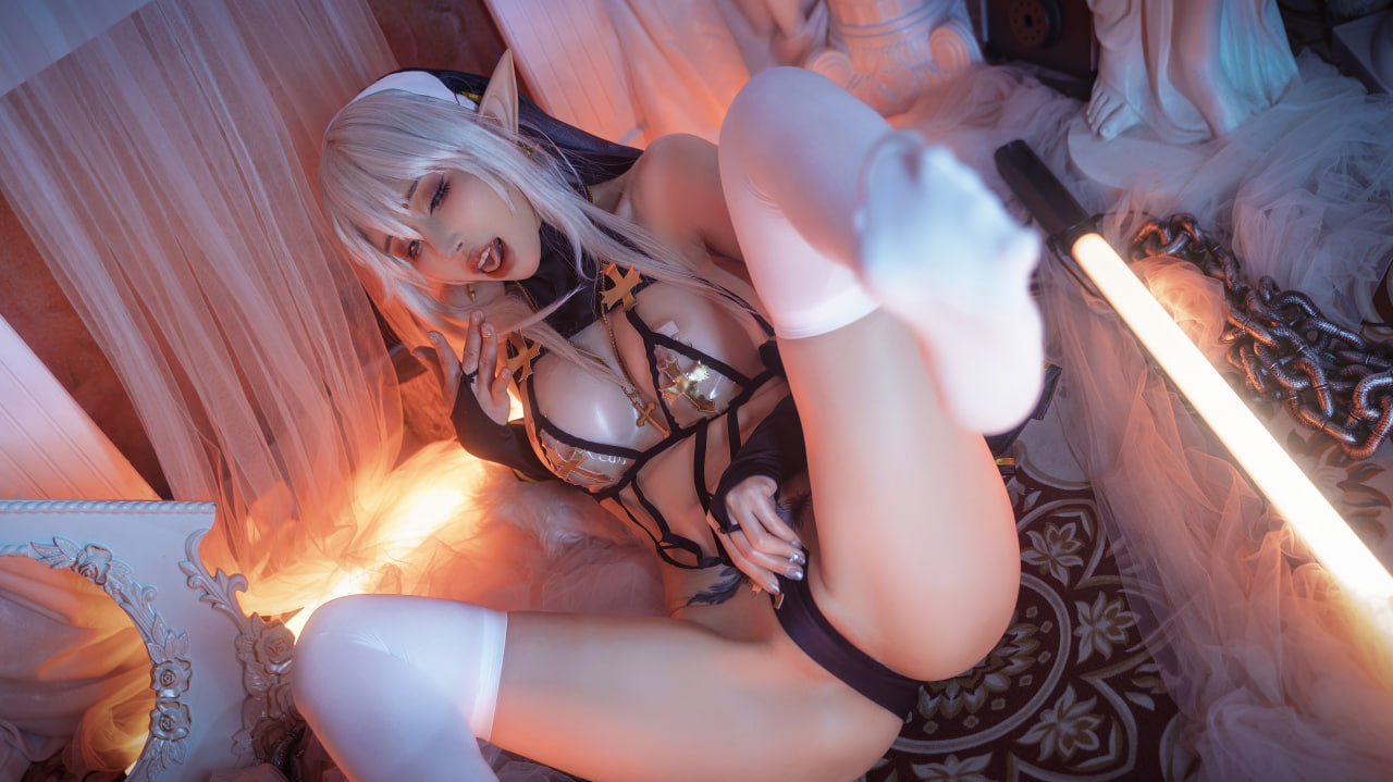 鹿八岁baby – 堕落修女 [61P]-66COS