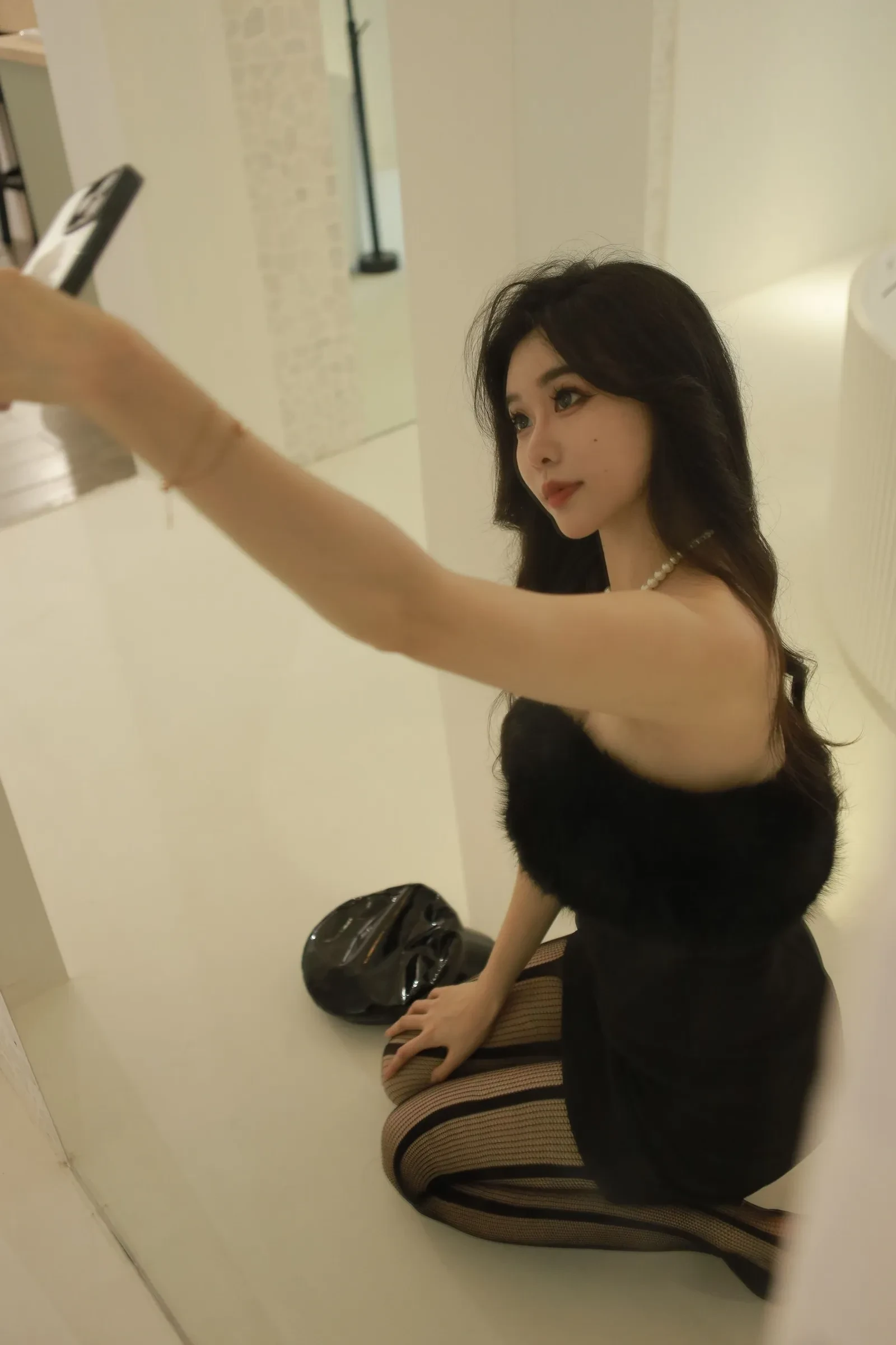 Sia不吃鱼 – 虾线黑丝 [51P] 插图5