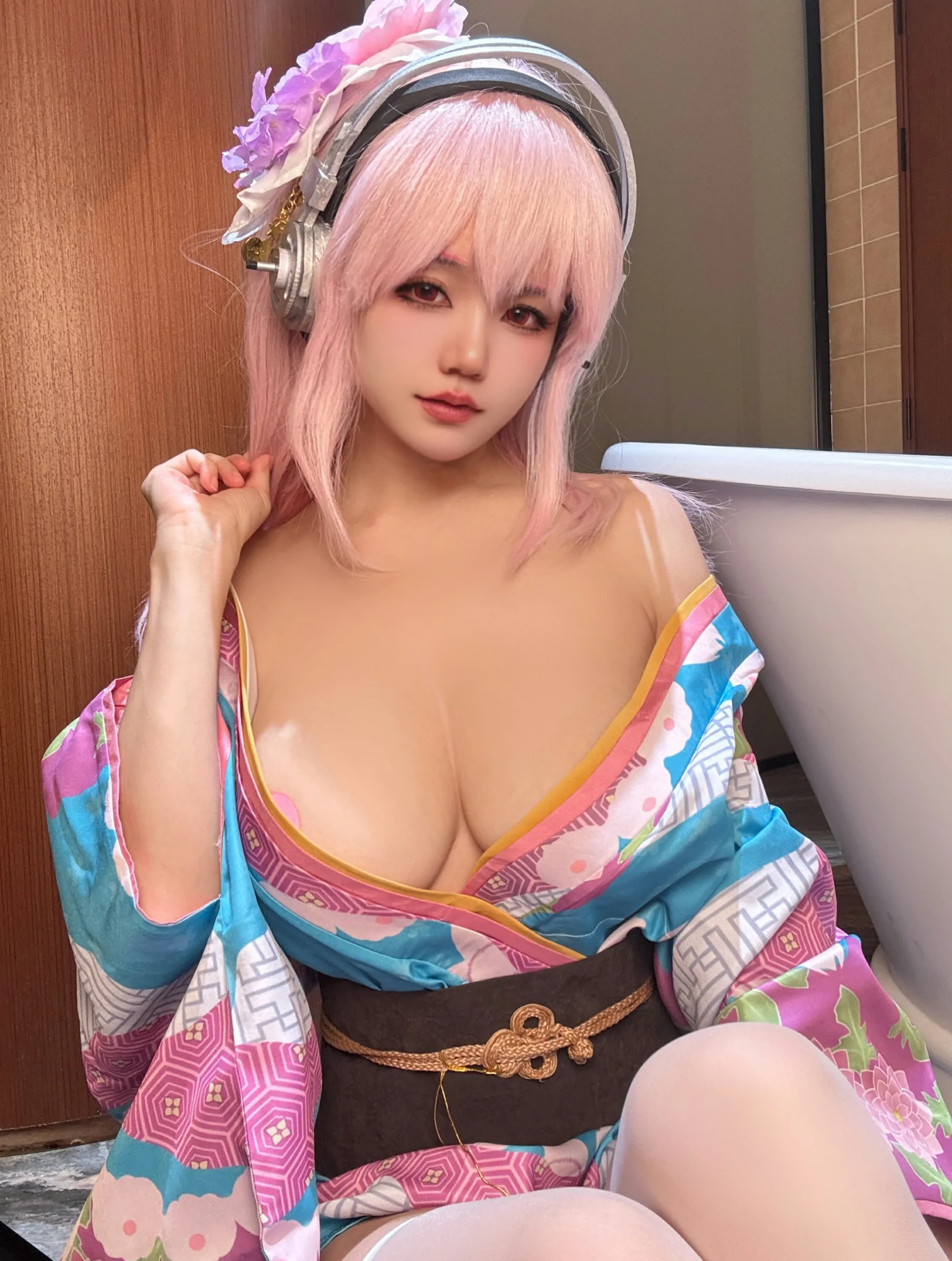 小仓千代w – 超级索尼子浴衣 [56P]-66COS