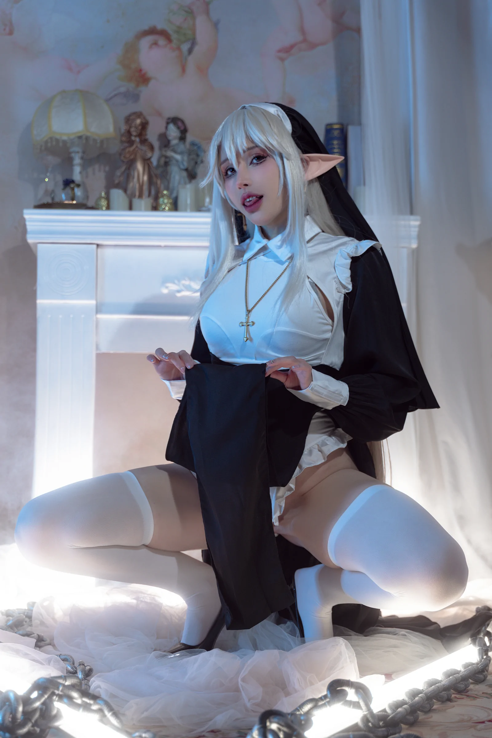 鹿八岁baby - 堕落修女 [61P] 插图4