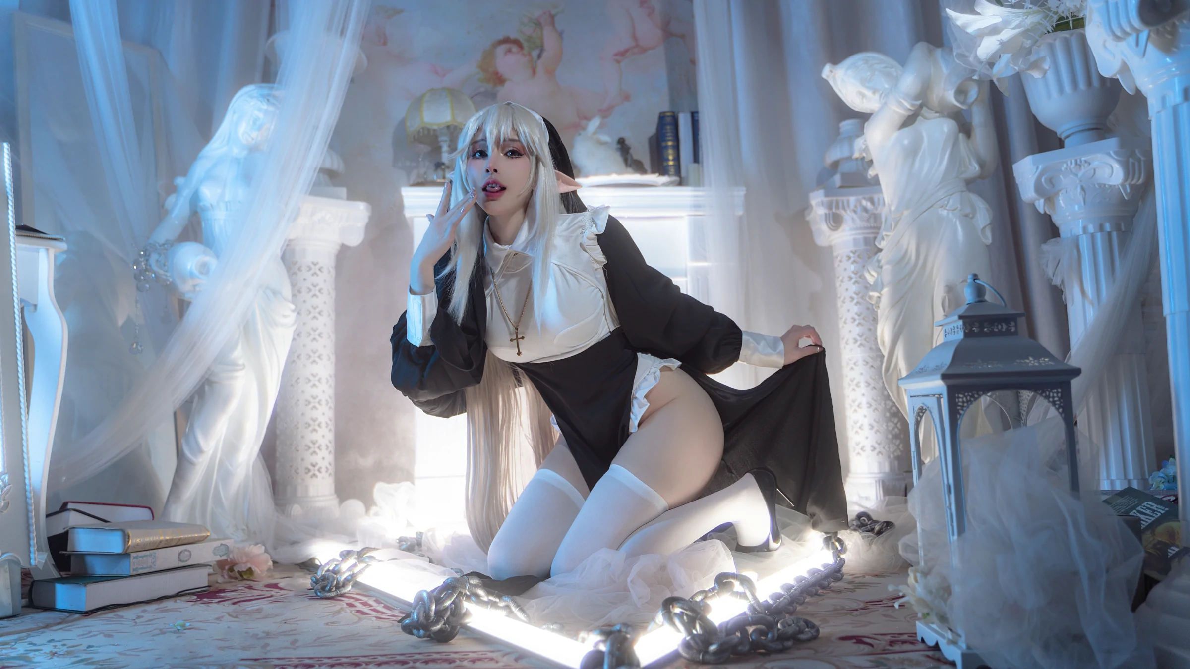 鹿八岁baby - 堕落修女 [61P] 插图3