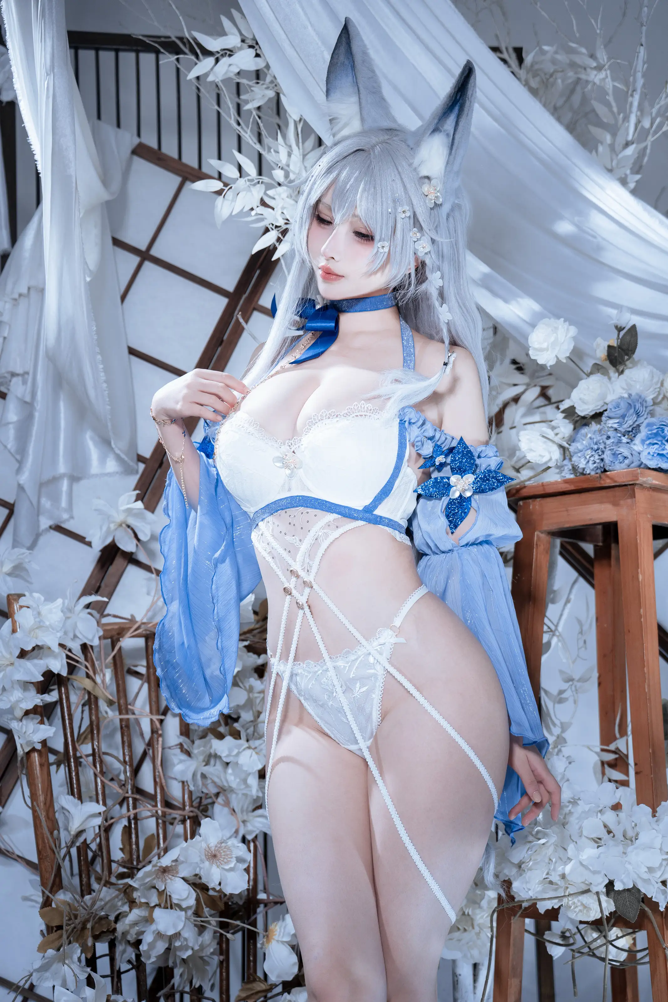 rioko凉凉子 – 碧蓝航线 水色夏日信浓 [37P]-66COS